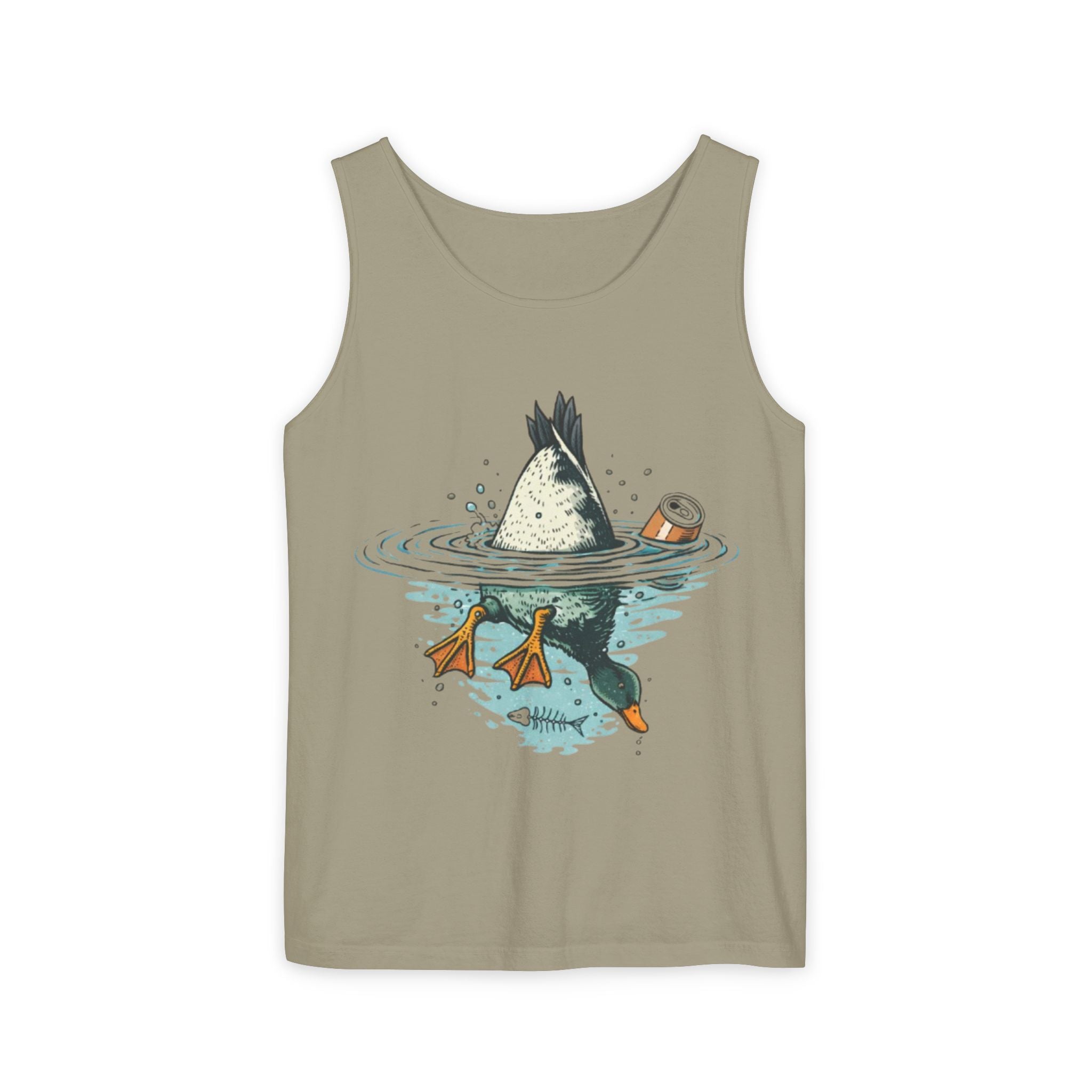 Duck Diving Tank Top | Funny Duck Butt Illustration Summer Tank
