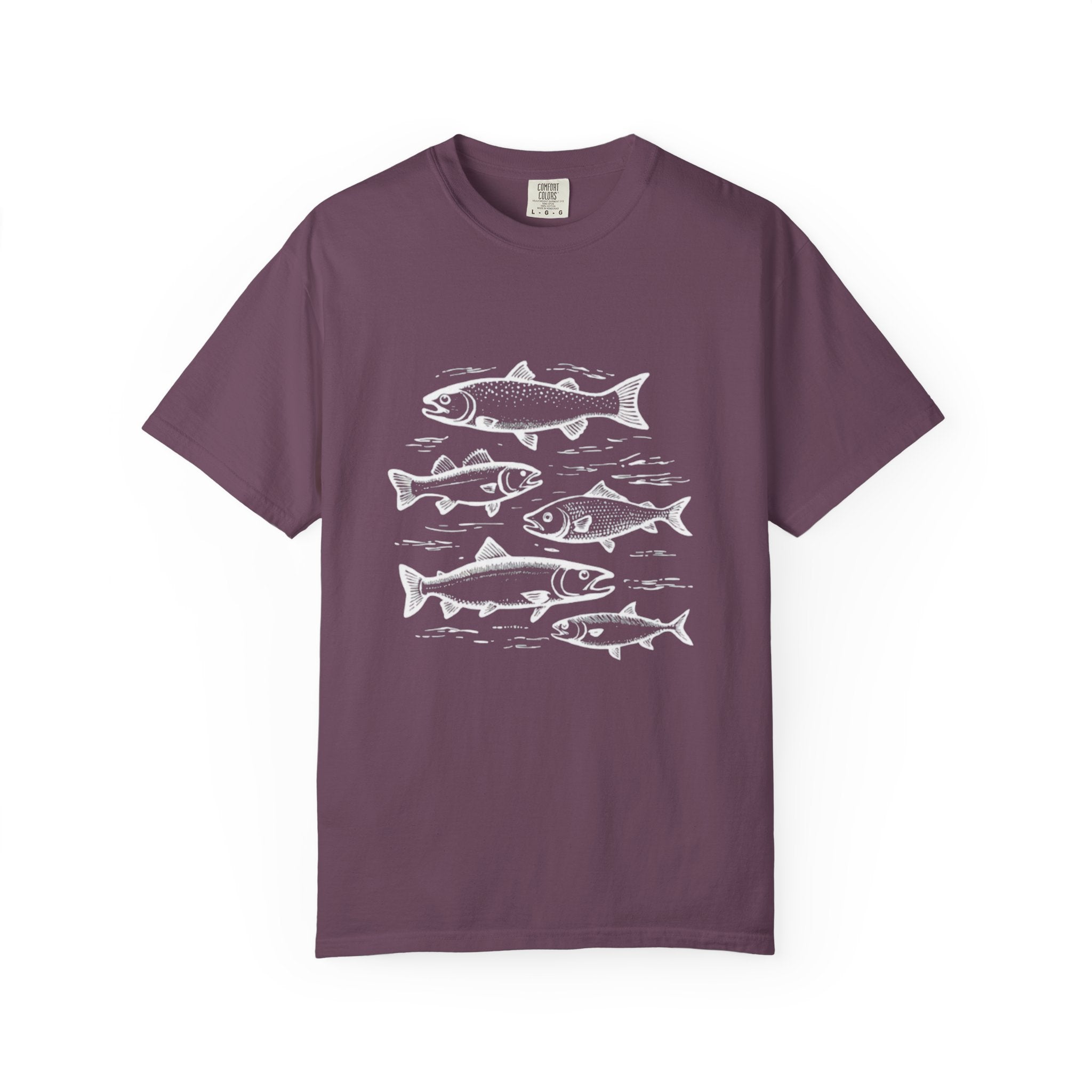Fish Collection Garment-Dyed T-Shirt | Simple Marine Design