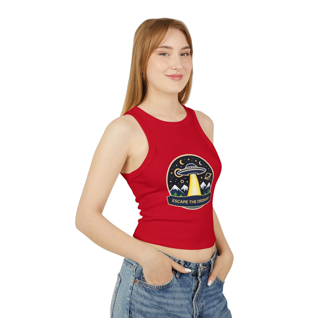 Escape the Ordinary UFO Tank Top | Womens Micro Rib Racer Tank
