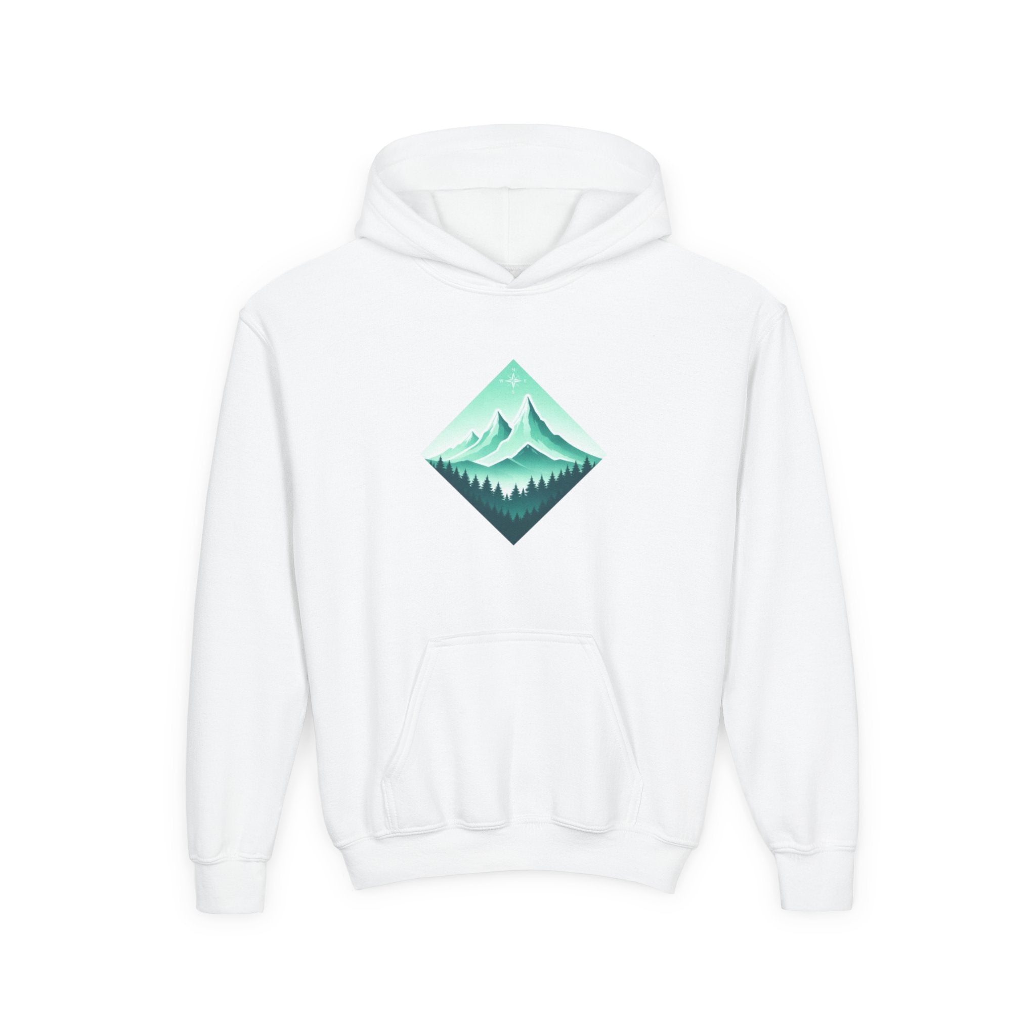 Youth Hoodie | Mint Mountain Graphic Pullover