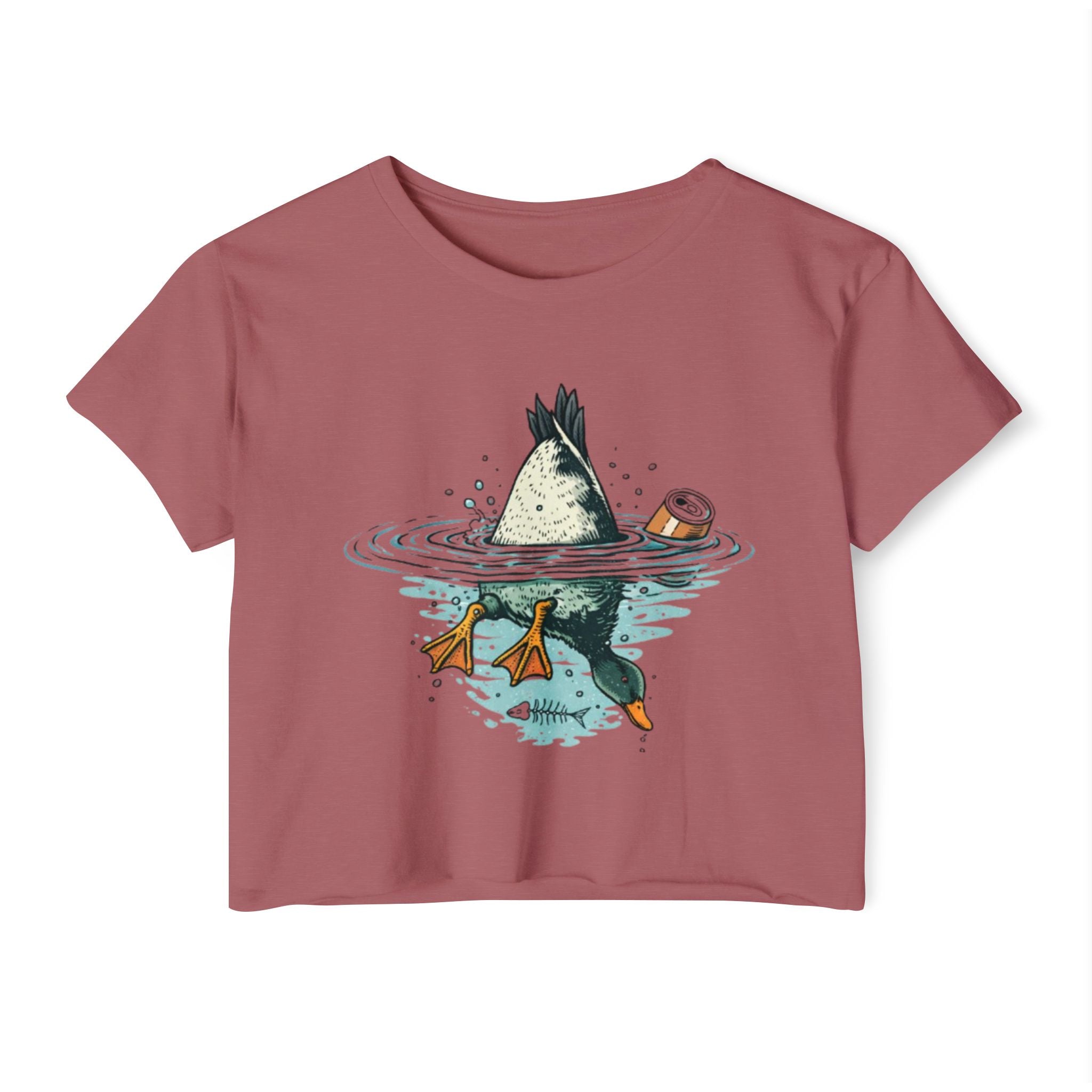 Womens Festival Crop Top | Duck Bottoms Up Funny Graphic