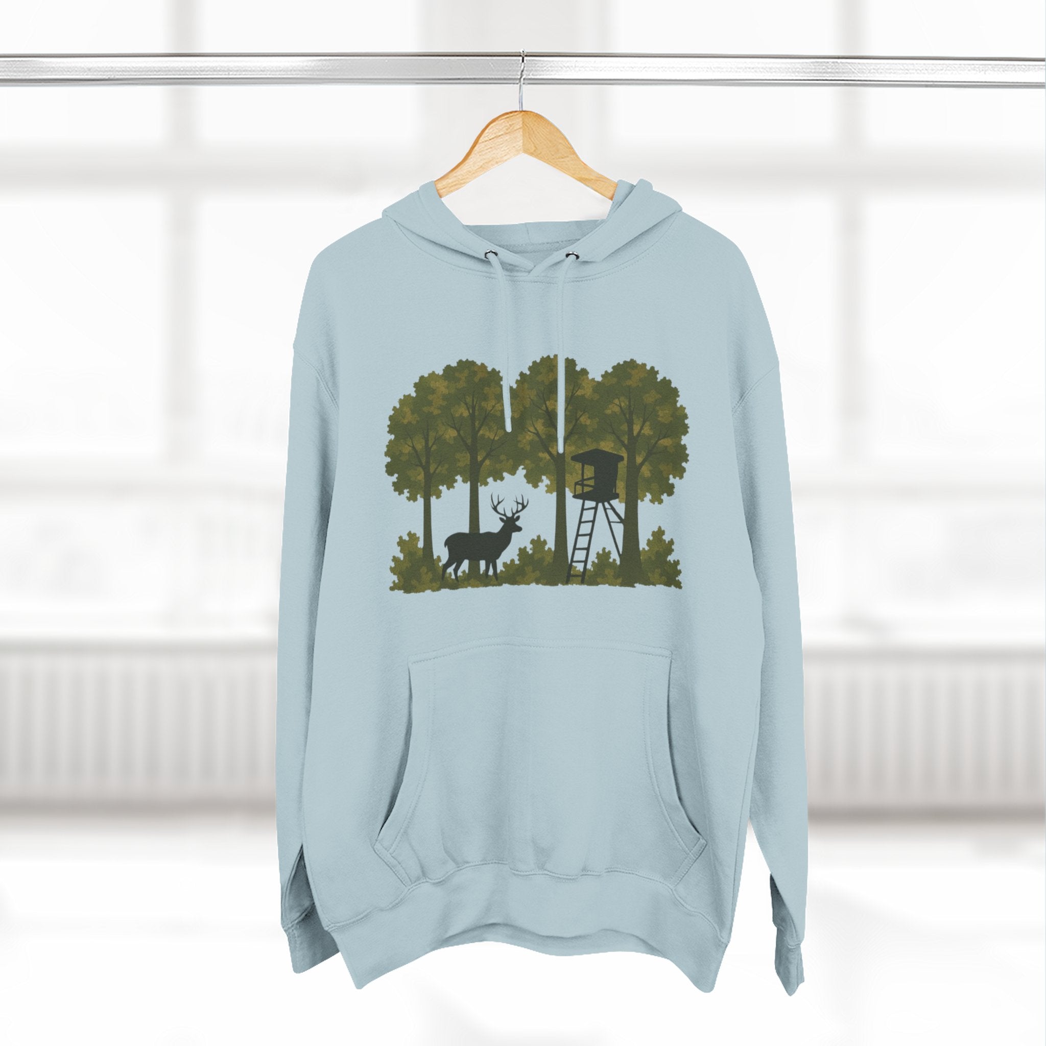 Deer Stand Forest Hoodie | Hunting Lodge Woodland Sweatshirt