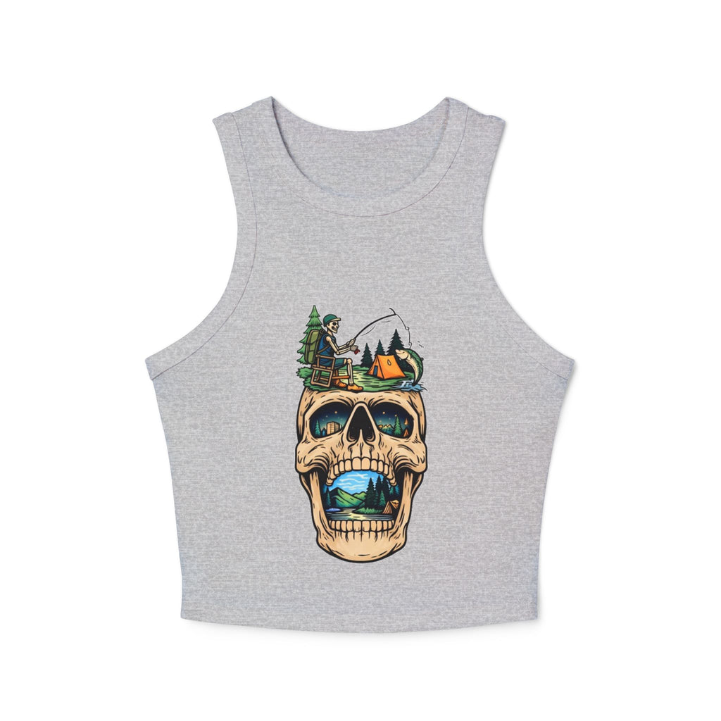 Skull Camping Tank | Womens Outdoor Adventure Graphic Racerback