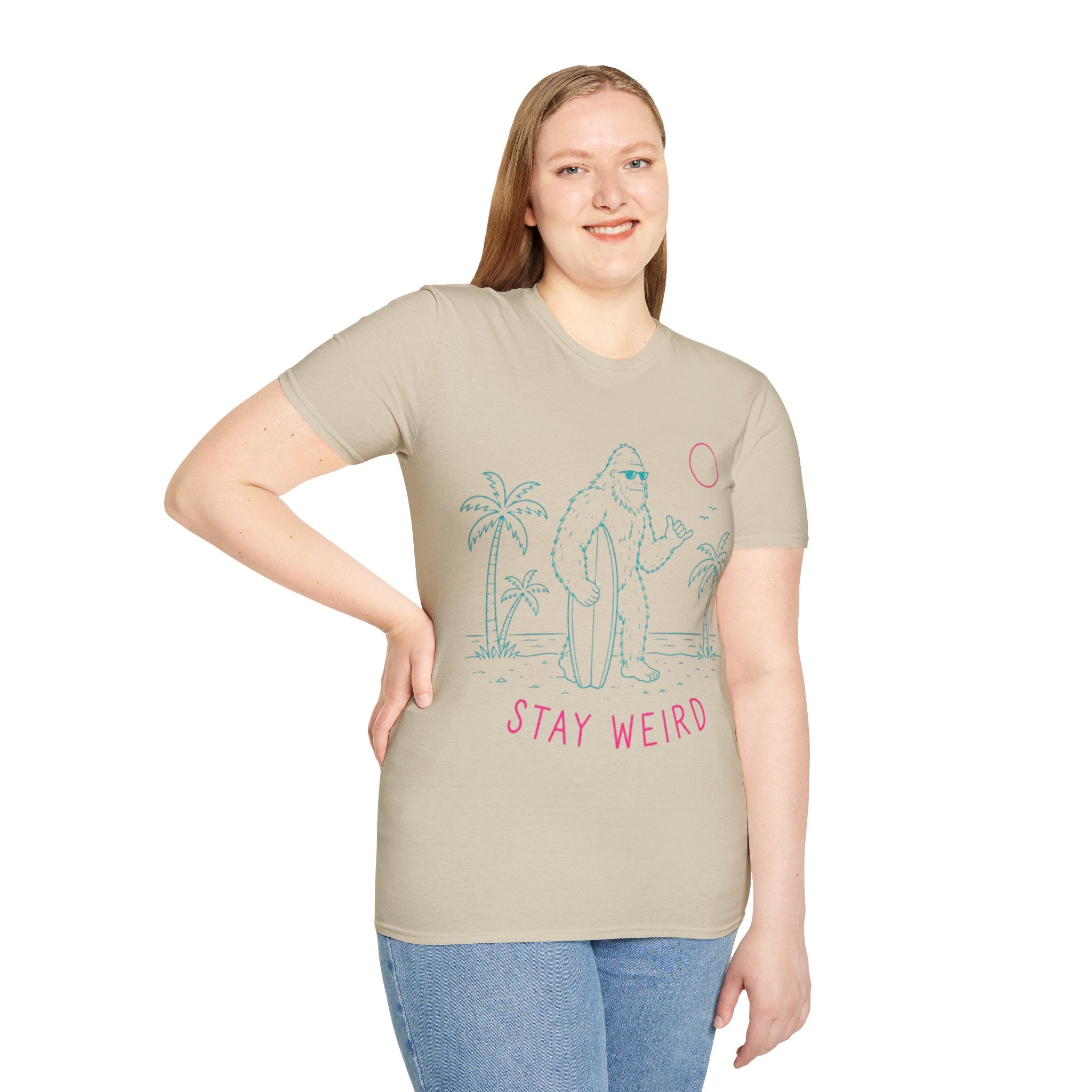 Stay Weird Bigfoot Surf T-Shirt