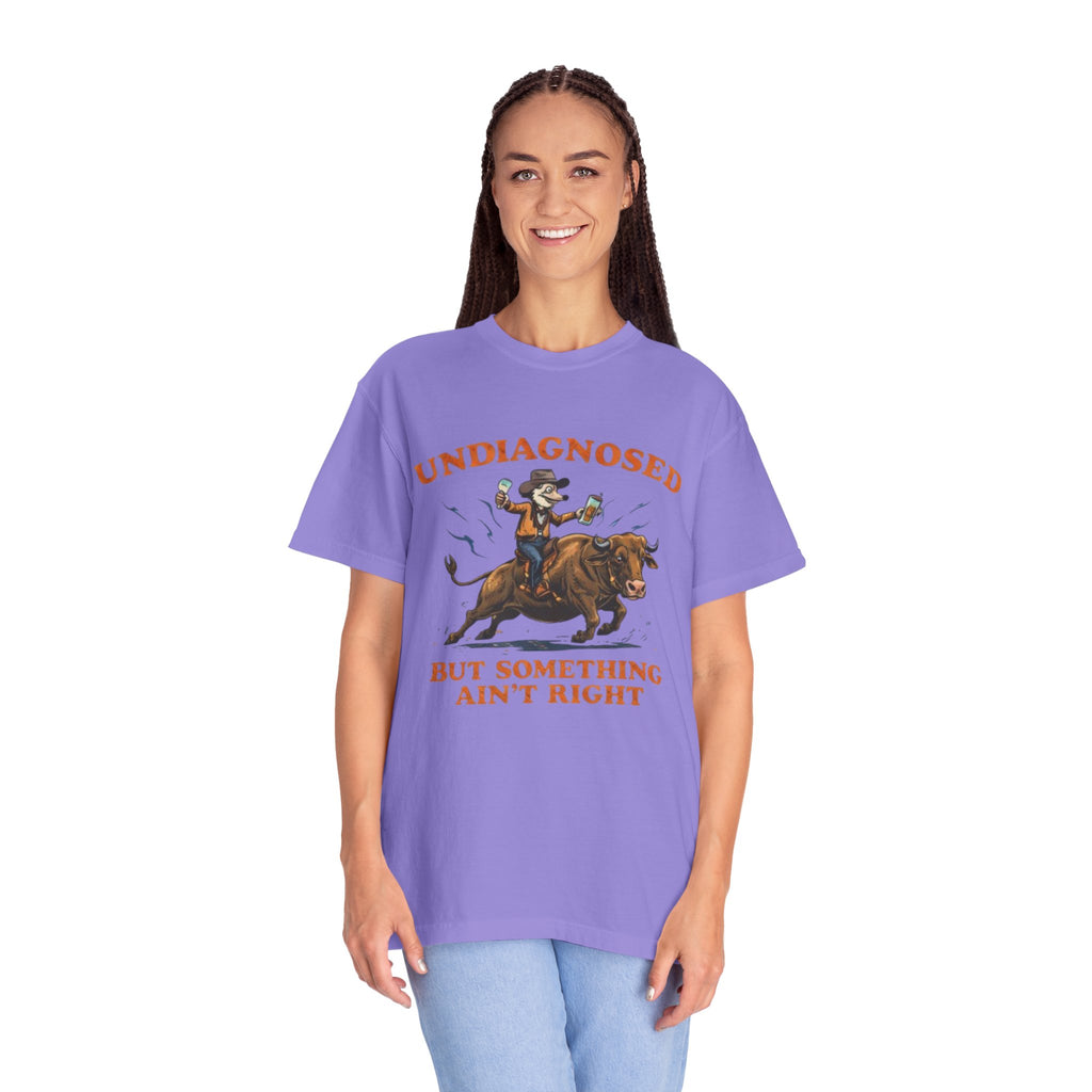 Undiagnosed But Something Ain't Right bull rider T-Shirt | Western Rodeo Graphic Tee