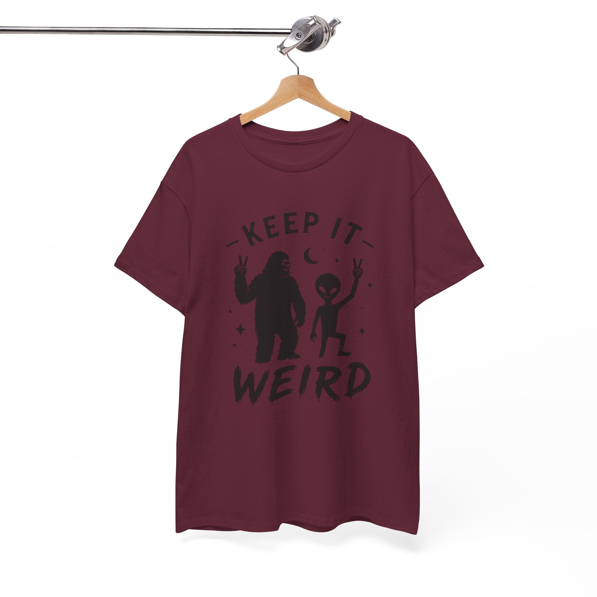 Keep It Weird Tee | Bigfoot & Alien Graphic T-Shirt