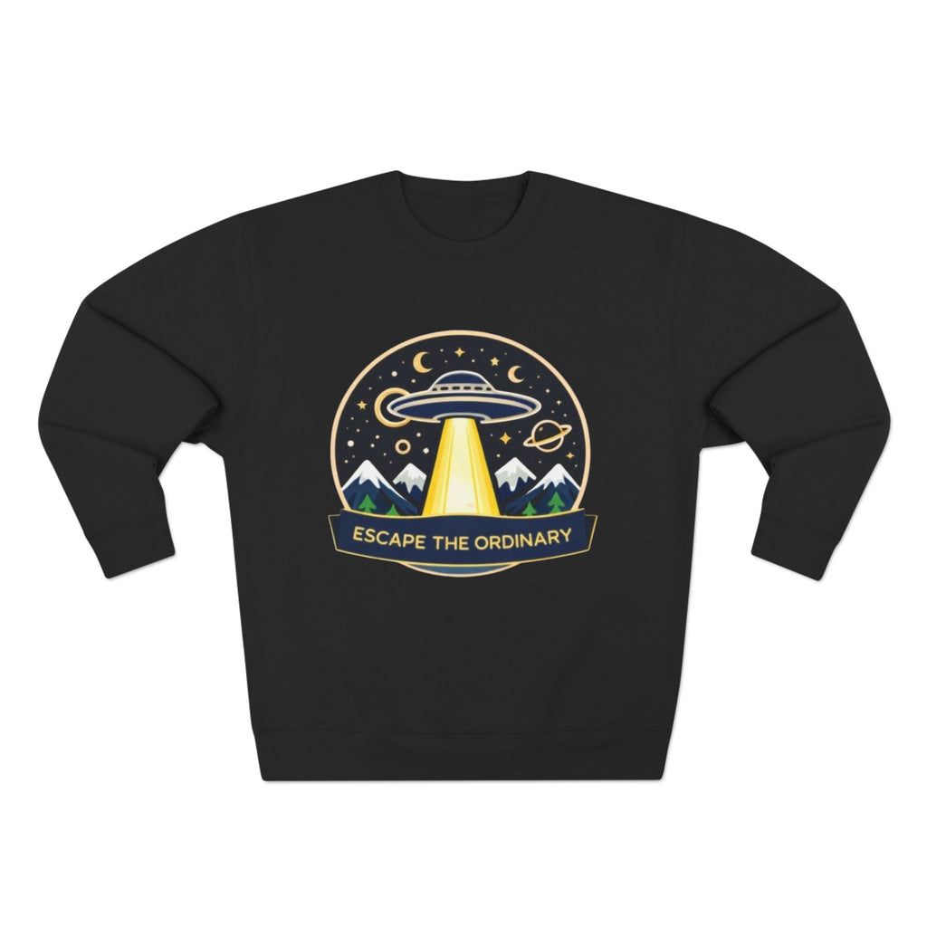 Escape the Ordinary Crewneck Sweatshirt | UFO Adventure Graphic Sweatshirt