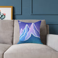 Celestial Mountain Pillow | Purple Night Sky Decorative Throw