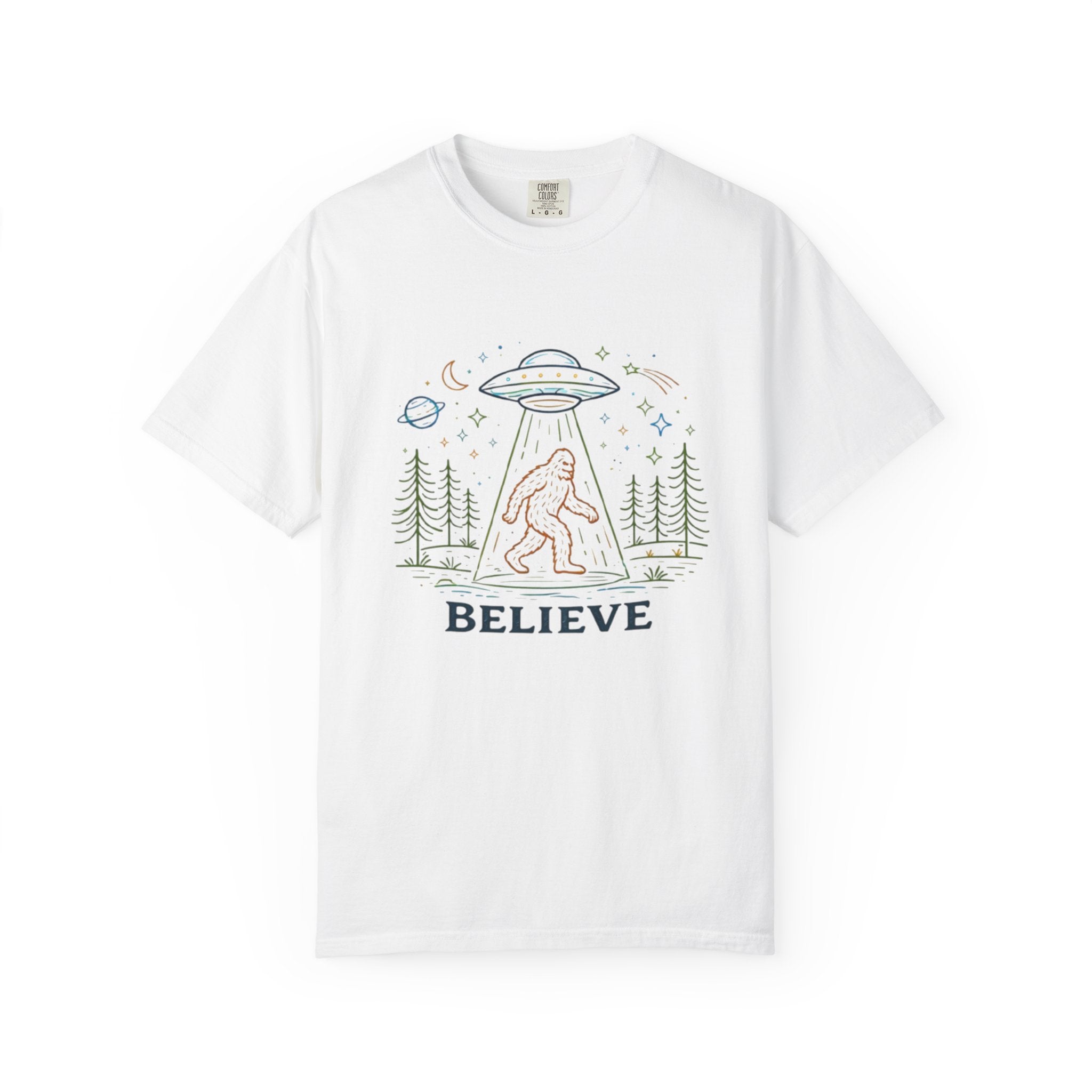 Believe Sasquatch UFO T-Shirt