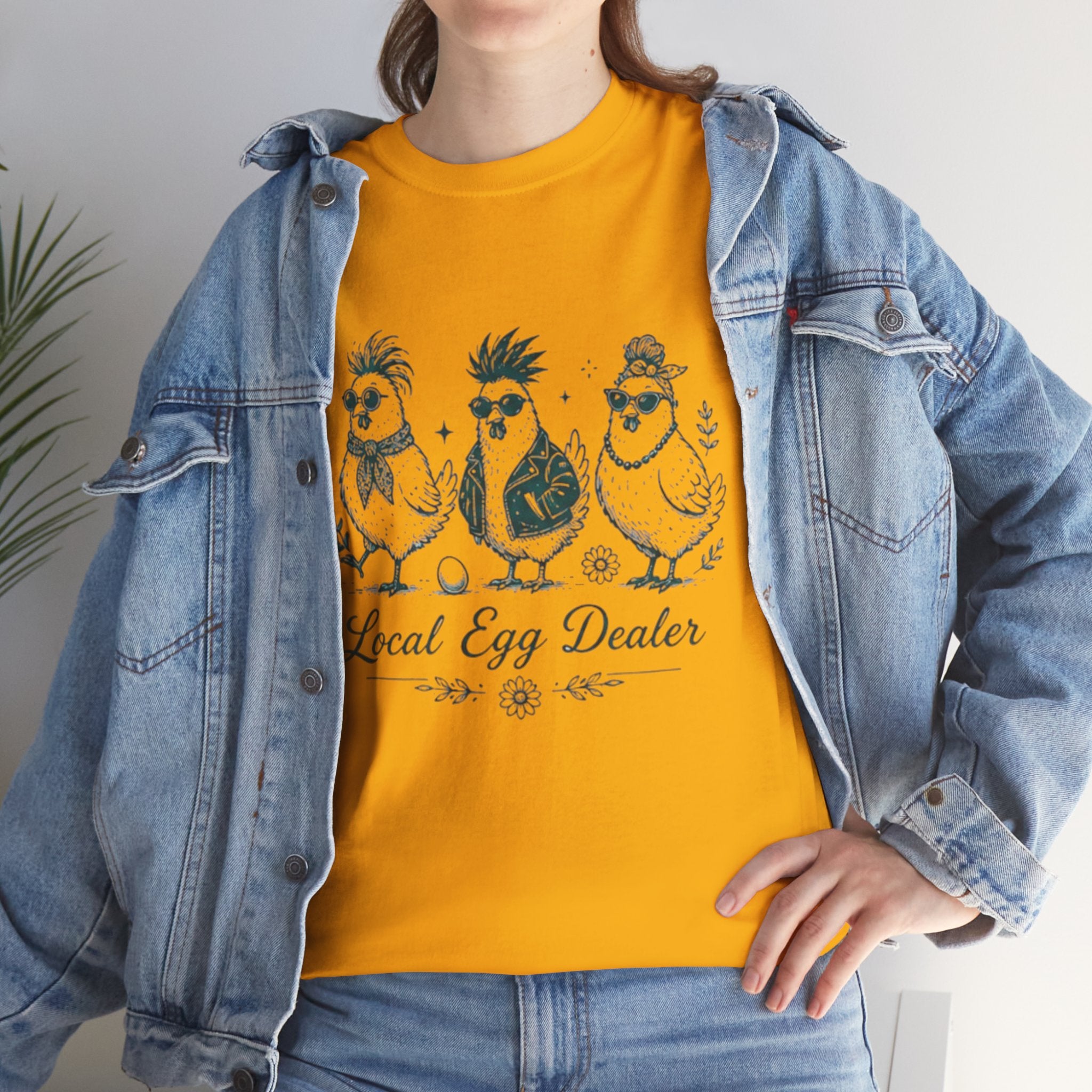 Local Egg Dealer T-Shirt | Funny Chicken Illustration Tee for Farm Lovers