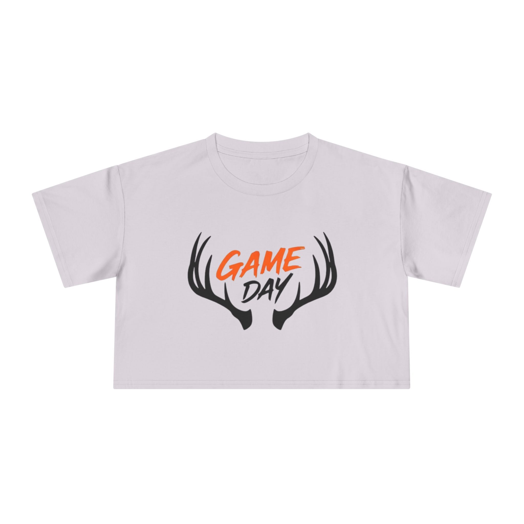 Game Day Crop Tee | Womens Hunting Antler Graphic Top