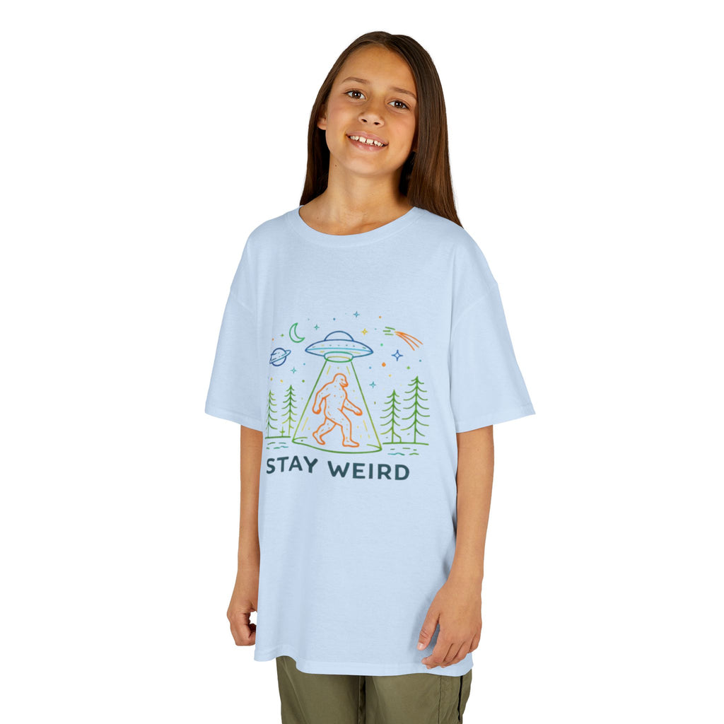 Kids Tee | Stay Weird Alien Bigfoot Graphic T-Shirt