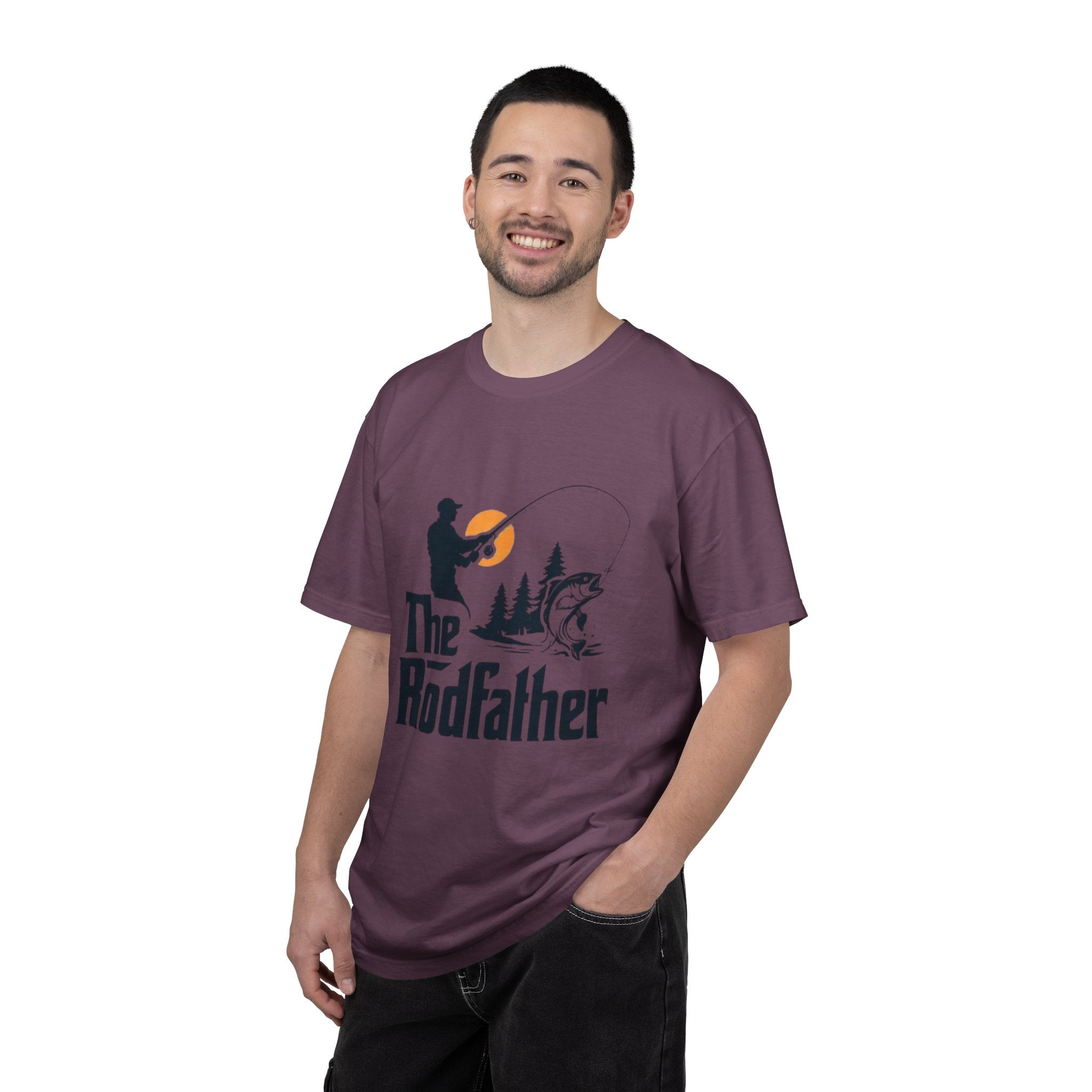 Rodfather fishing silhouette T-Shirt | Fishing tee, bass angler design