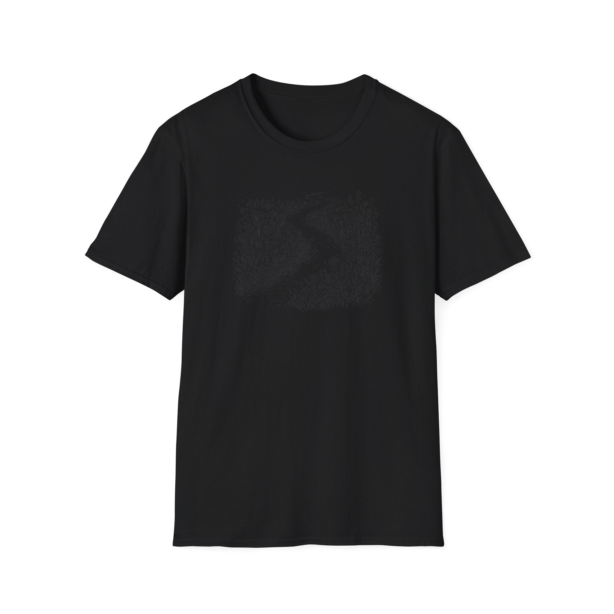 Winding Path Through Grass T-Shirt | Scenic Nature Trail Tee