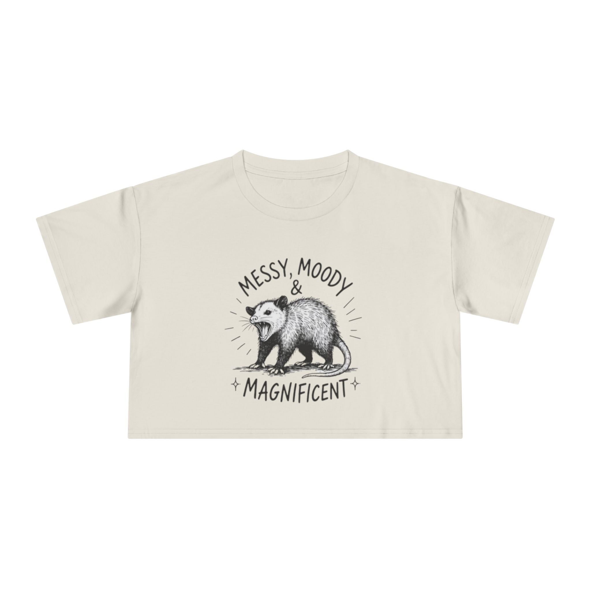 Crop Tee | Messy Moody & Magnificent Opossum Graphic