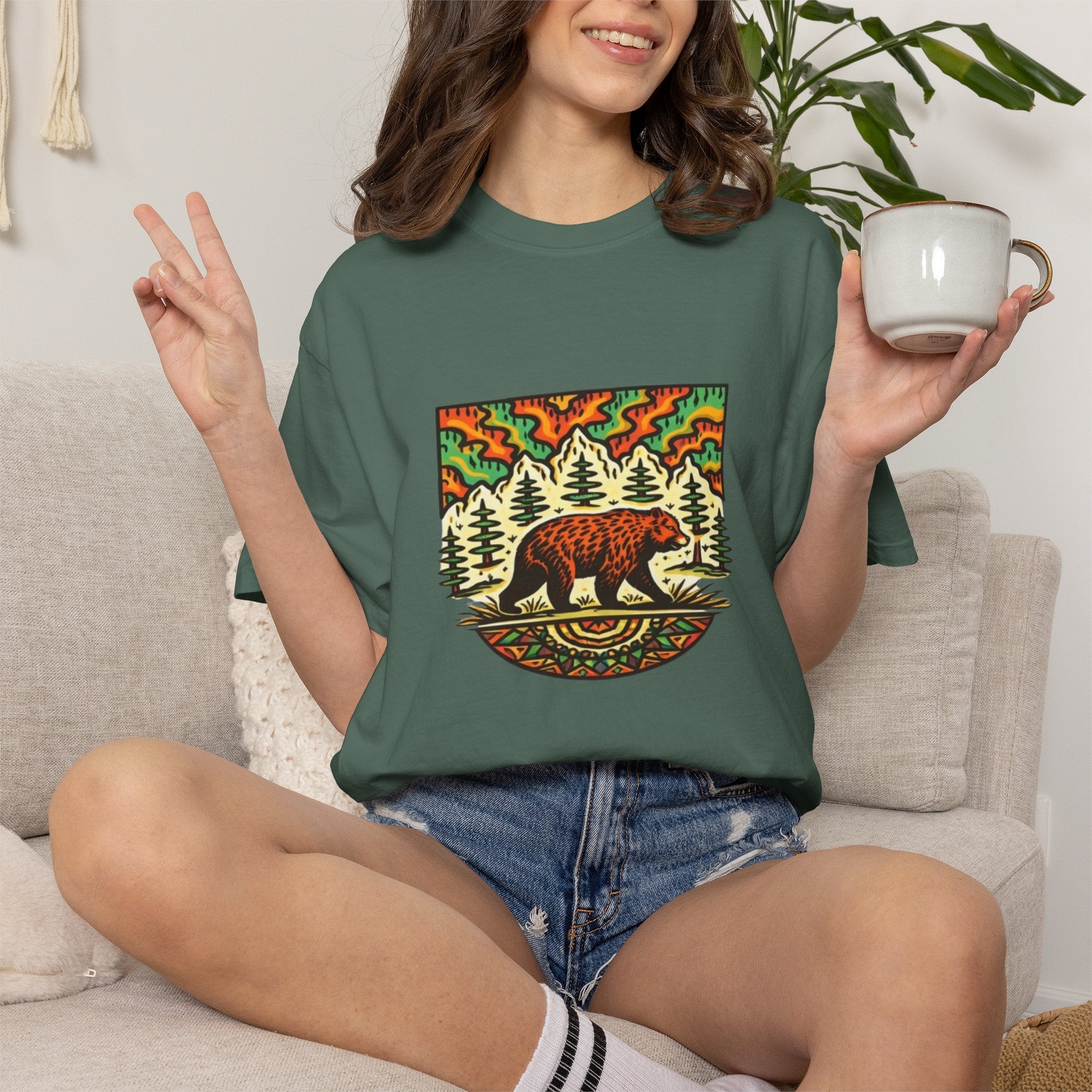Bear Forest Graphic T-Shirt | Retro Nature Wilderness Tee