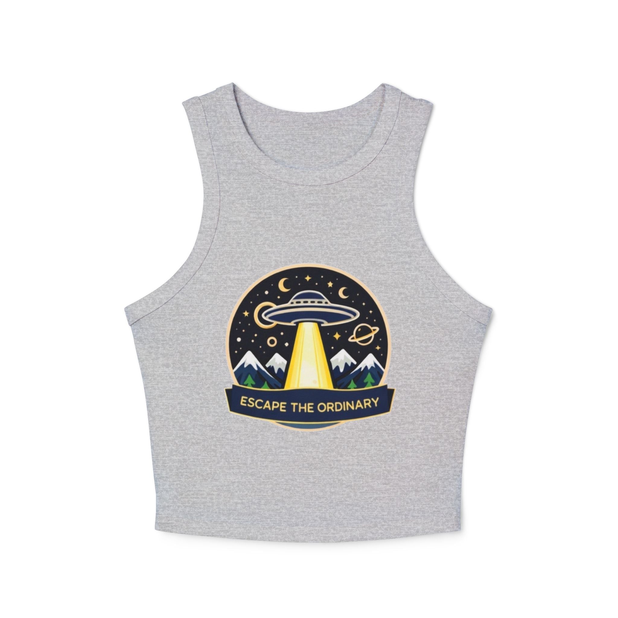 Escape the Ordinary UFO Tank Top | Womens Micro Rib Racer Tank