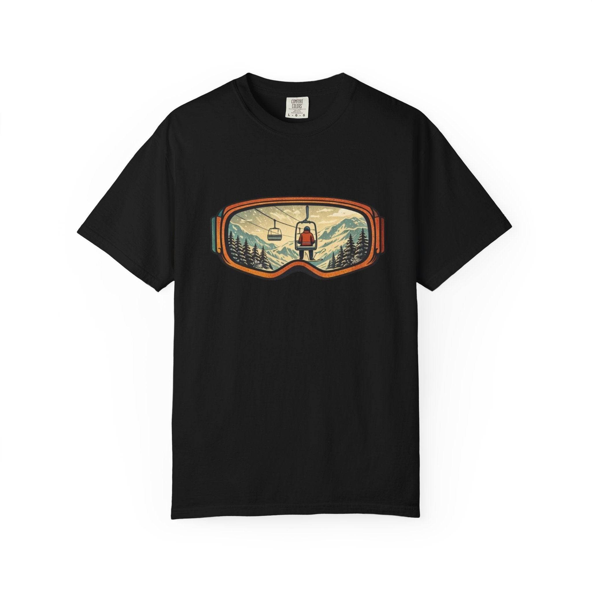 Retro Ski Lift Mountain T-Shirt | Snowboard Goggles Scene