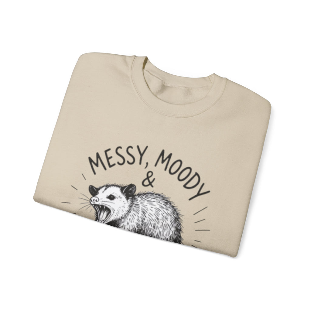 Sweatshirt | Messy, Moody & Magnificent Opossum Graphic Crewneck