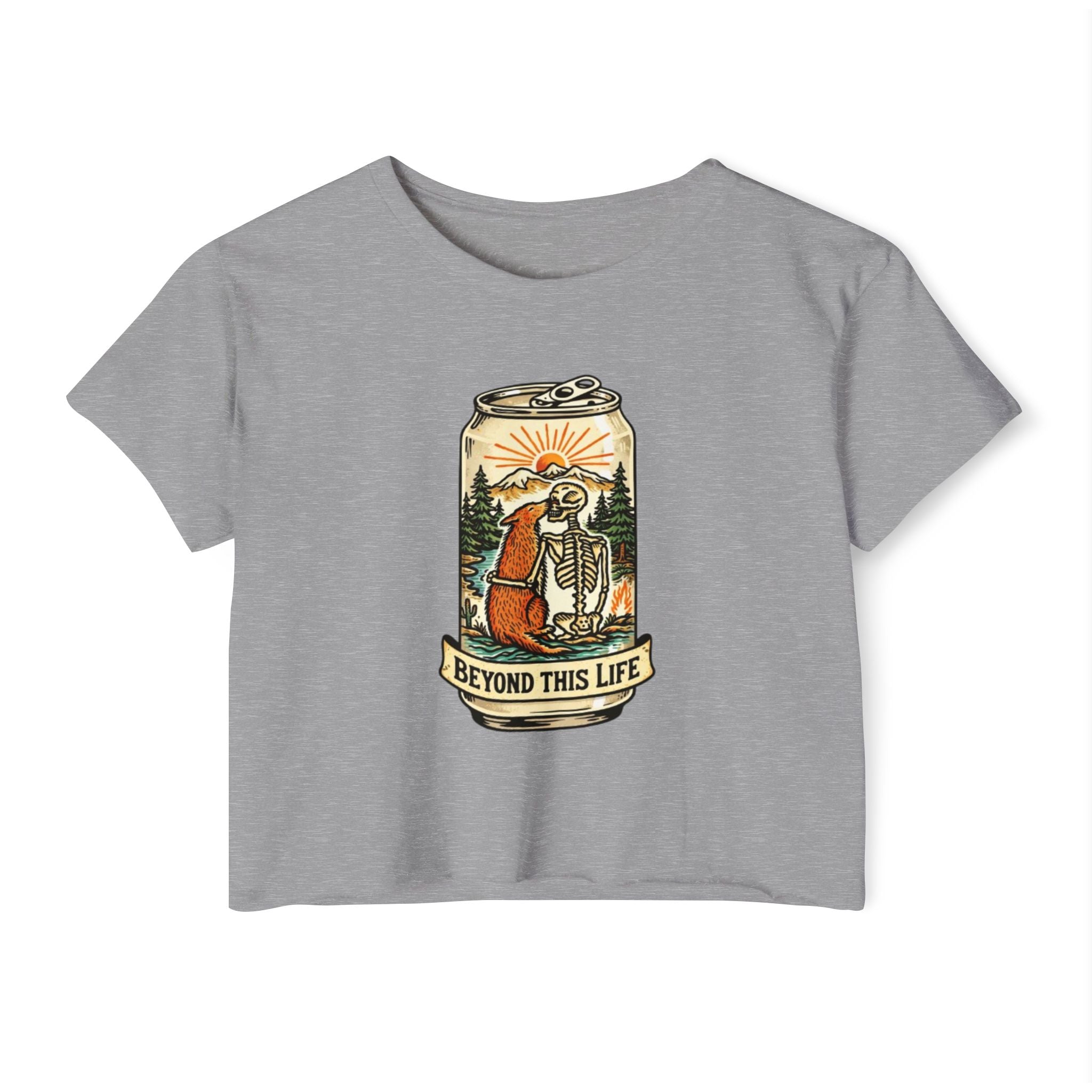 Festival Crop Top | Beyond This Life Can Art Graphic