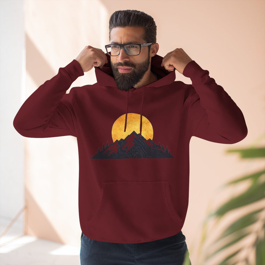 Sunset Mountain Hoodie | Minimal Outdoor Graphic Pullover