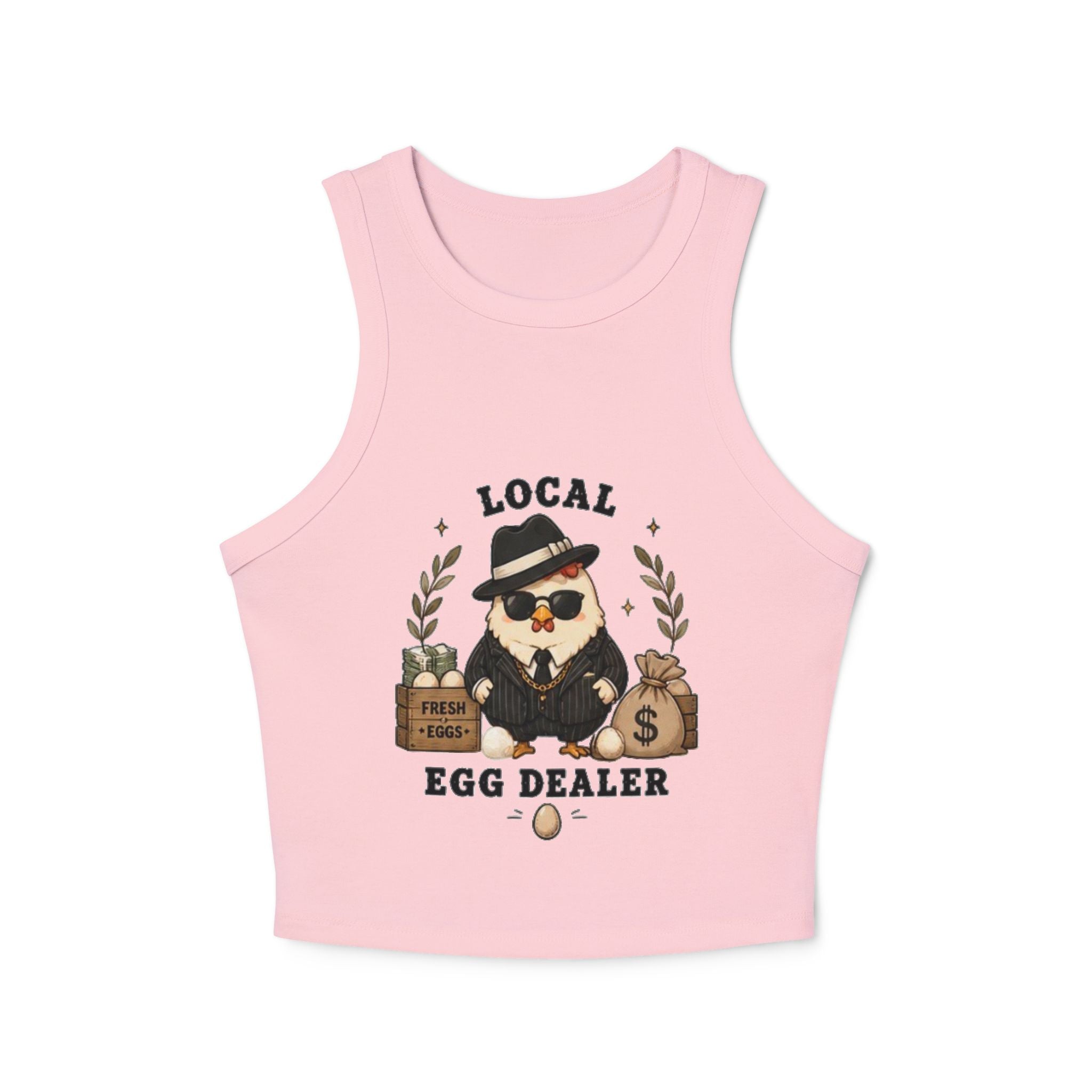 Local Egg Dealer Tank Top | Cute Chick Gangster Graphic Racerback