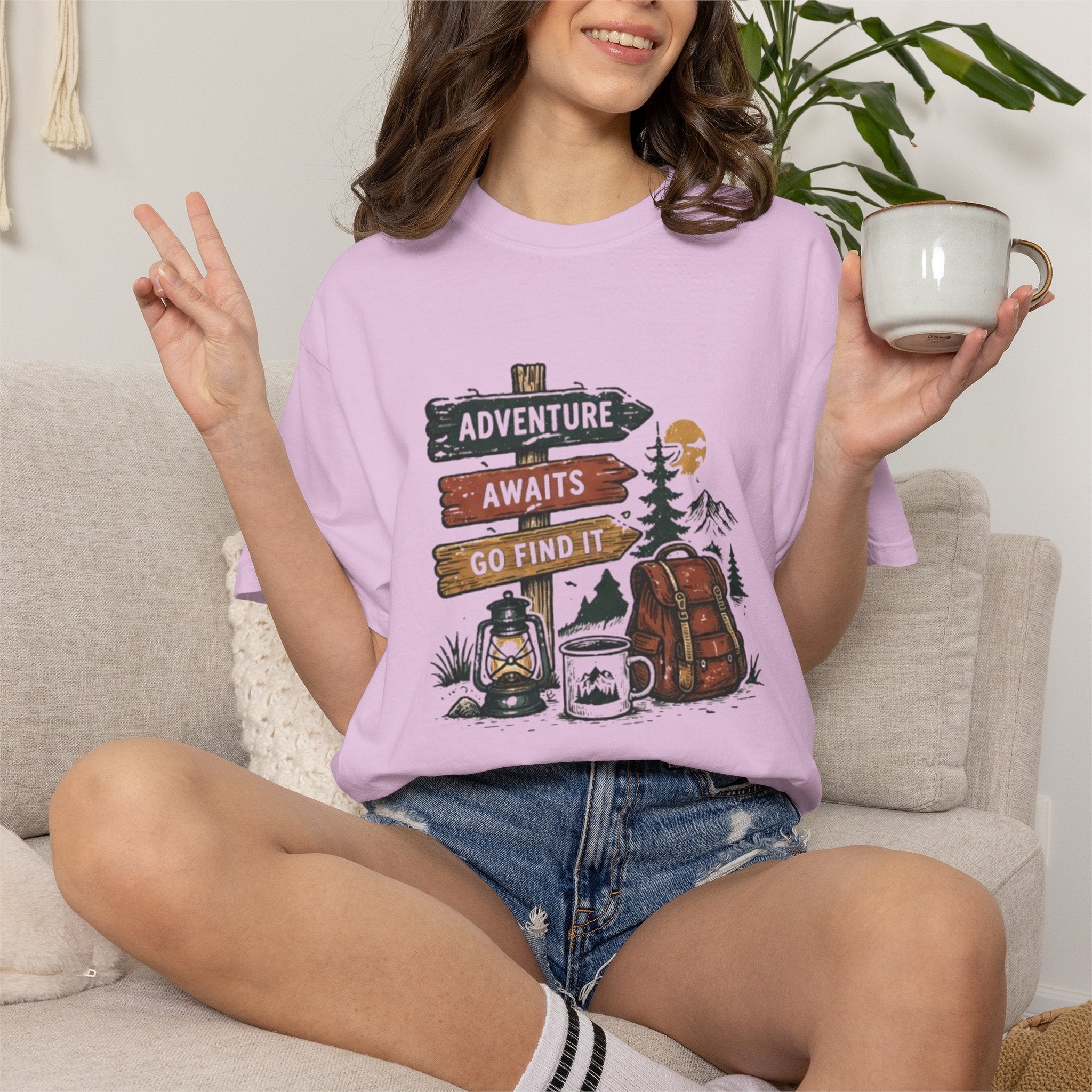Adventure Awaits Camping T-Shirt | Go Find It Graphic Tee