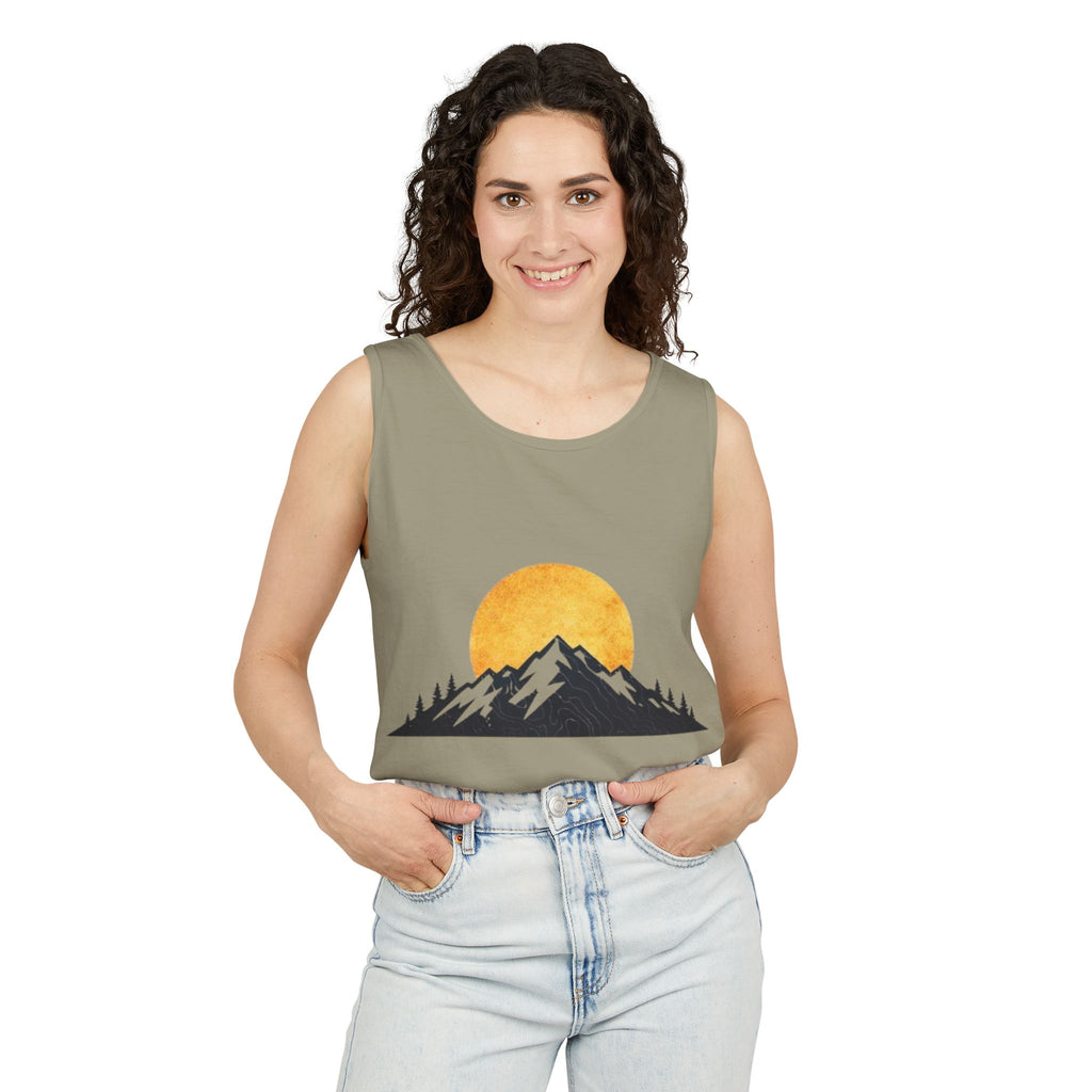 Moon & Mountain Tank | Mountain Landscape Graphic Tank Top