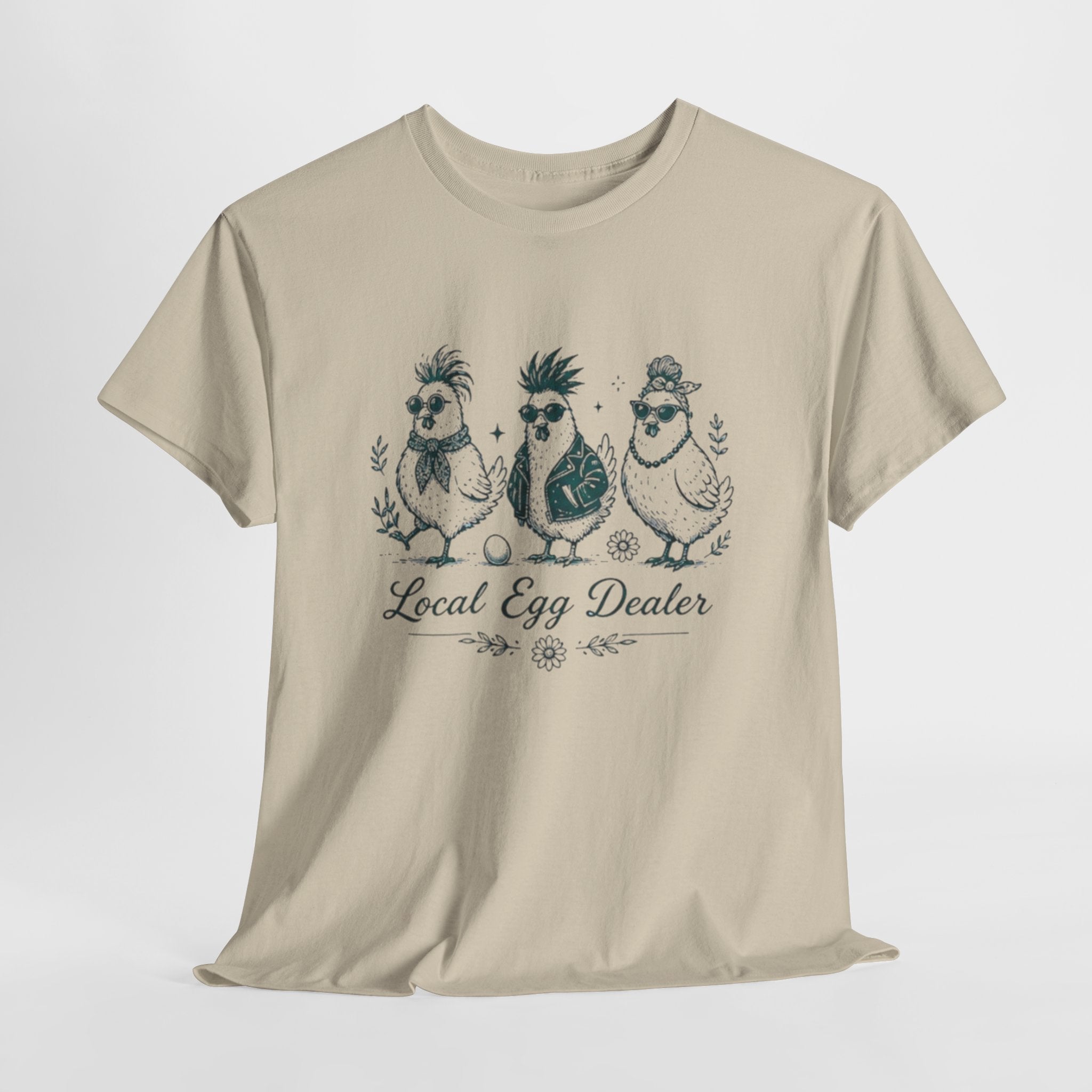 Local Egg Dealer T-Shirt | Funny Chicken Illustration Tee for Farm Lovers
