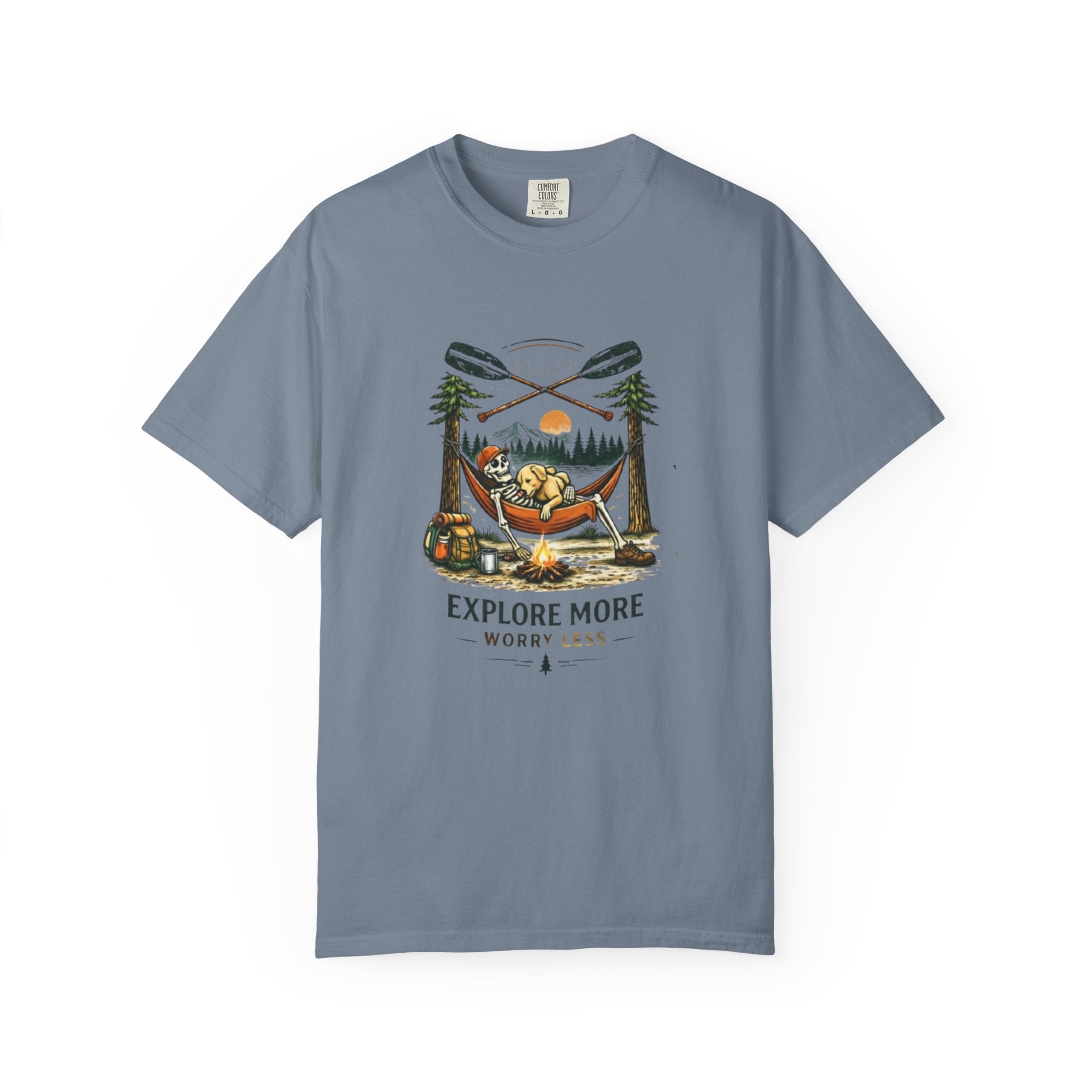 Explore More Worry Less Campfire T-Shirt