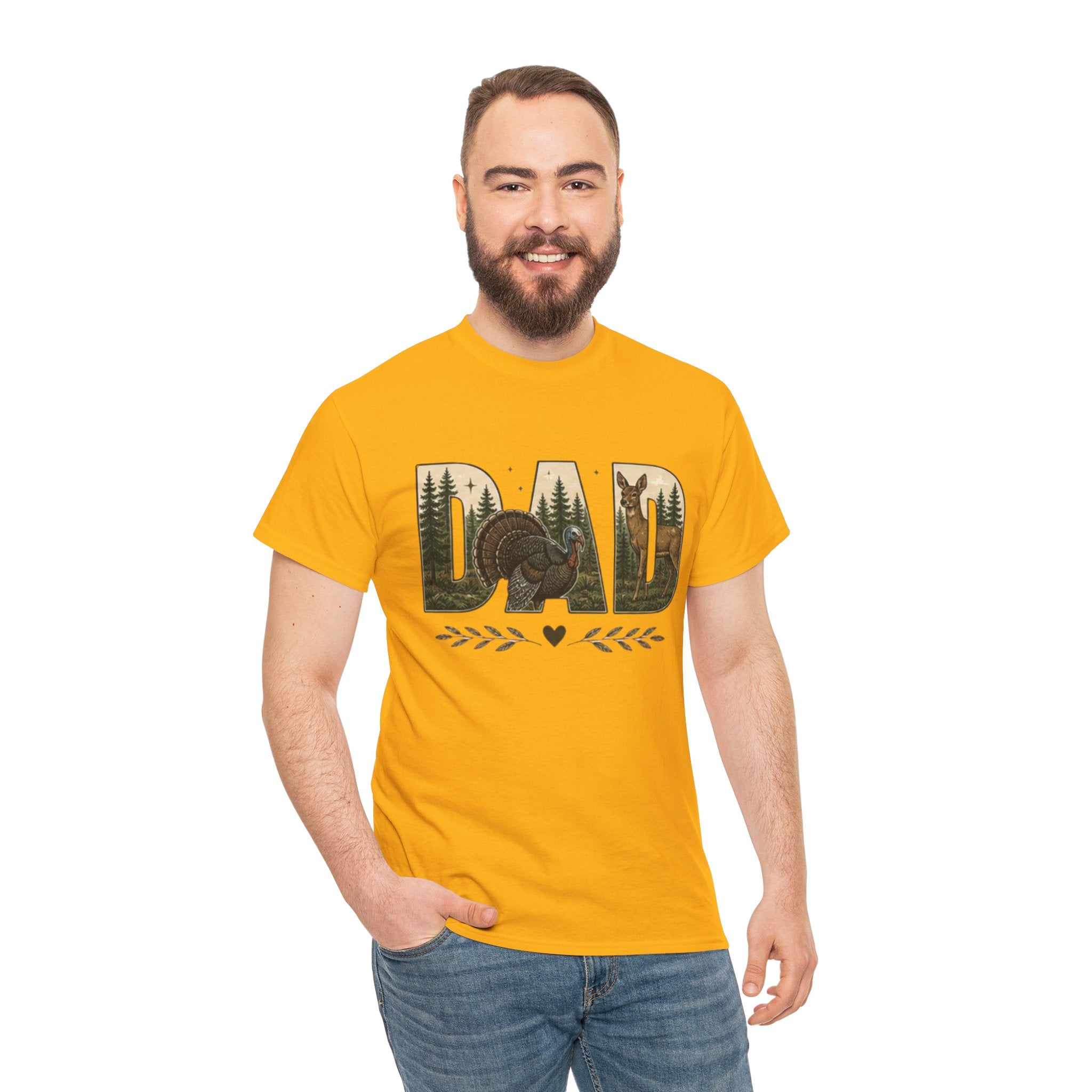 Dad Nature Crewneck Tee | Outdoor Turkey Hunting Fathers Day Shirt