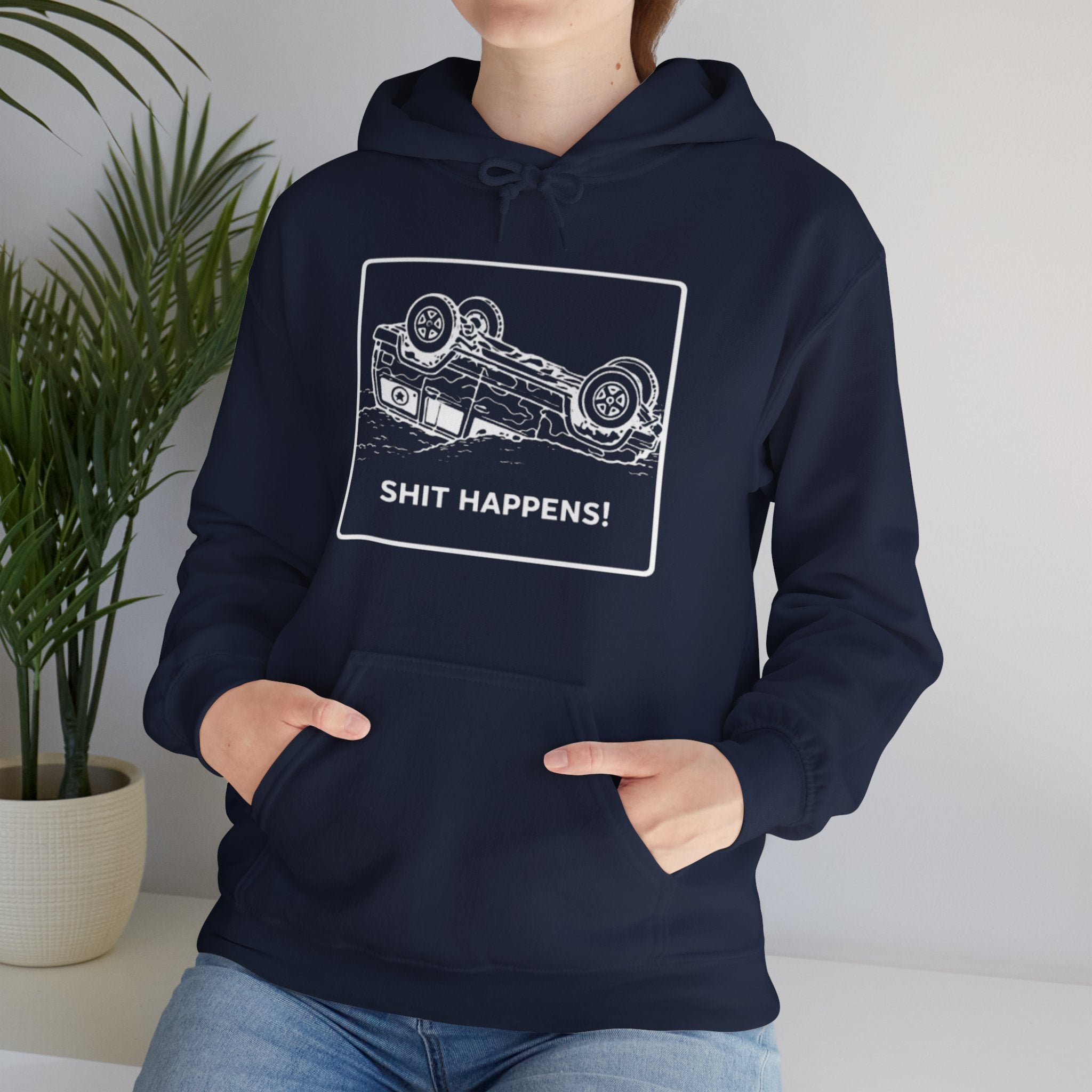 Shit Happens Crashed Car Hoodie