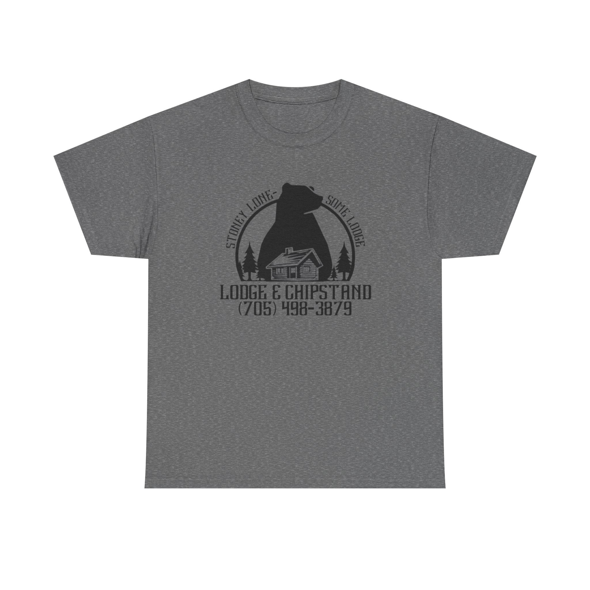 Hunting Fishing Lodge T‑Shirt | Lodge & Chip stand Cabin Vintage Tee