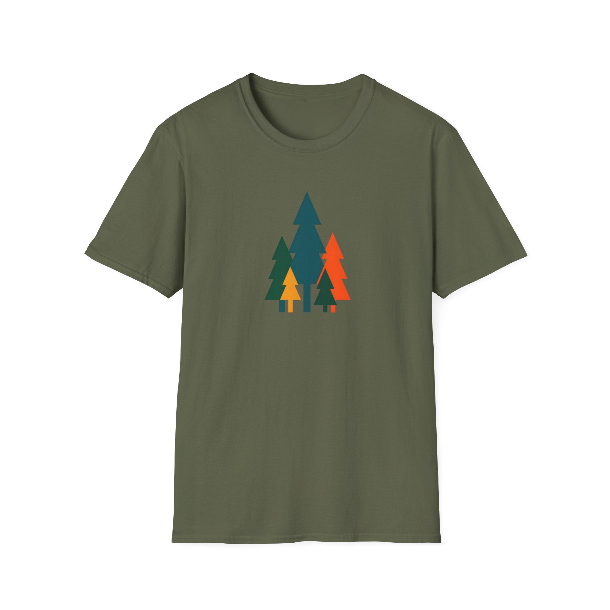 Colorful Pine Trees T-Shirt | Vibrant Forest Graphic Tee
