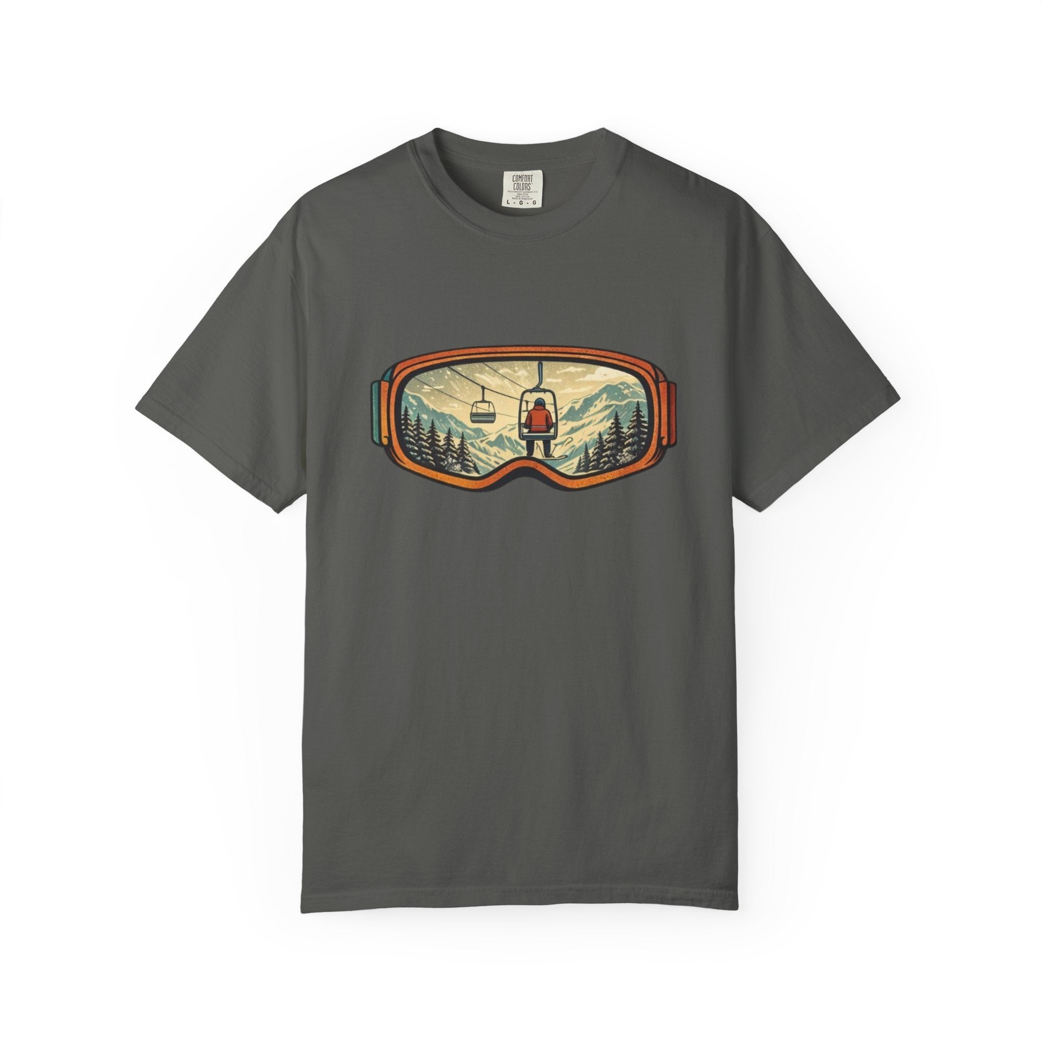 Retro Ski Lift Mountain T-Shirt | Snowboard Goggles Scene