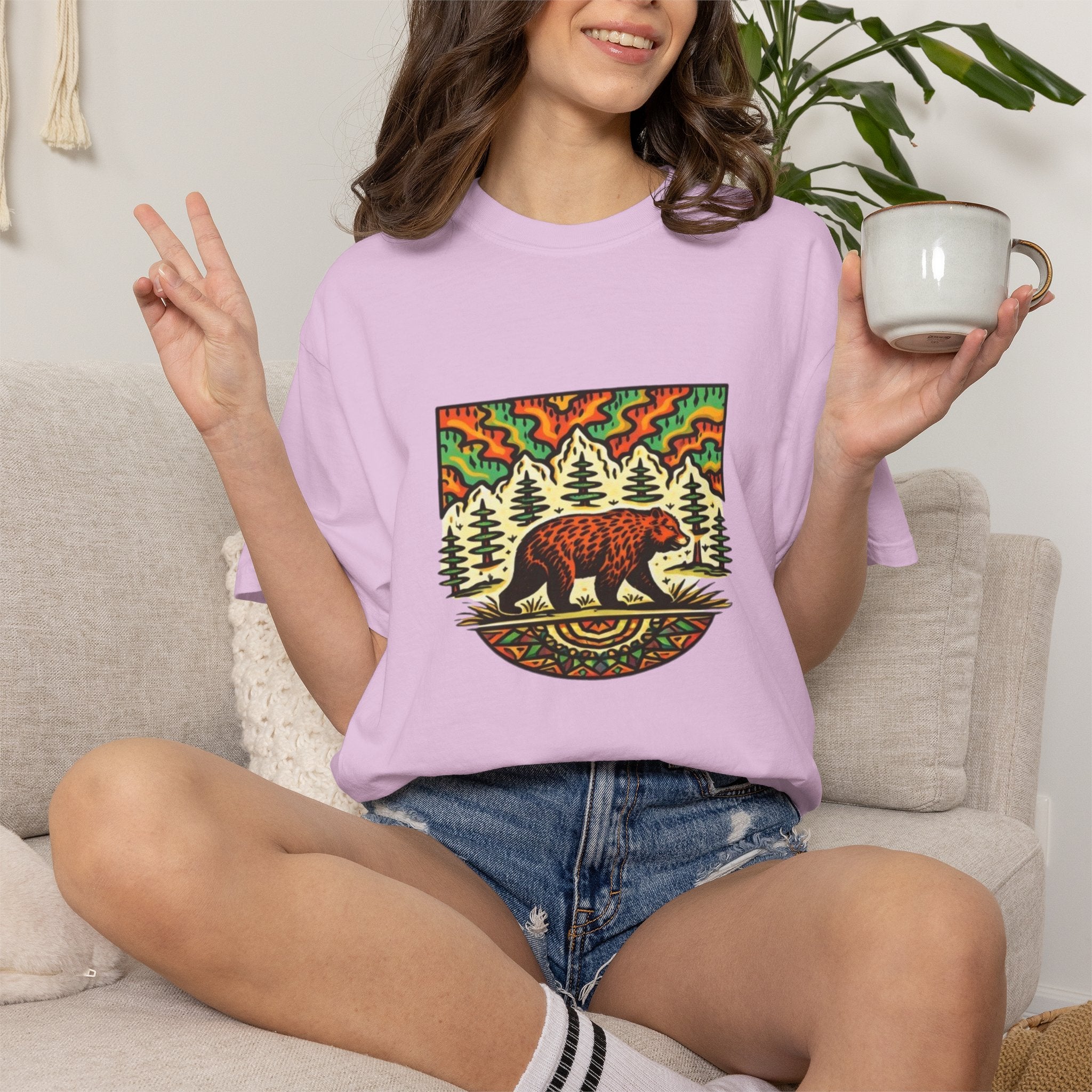 Bear Forest Graphic T-Shirt | Retro Nature Wilderness Tee