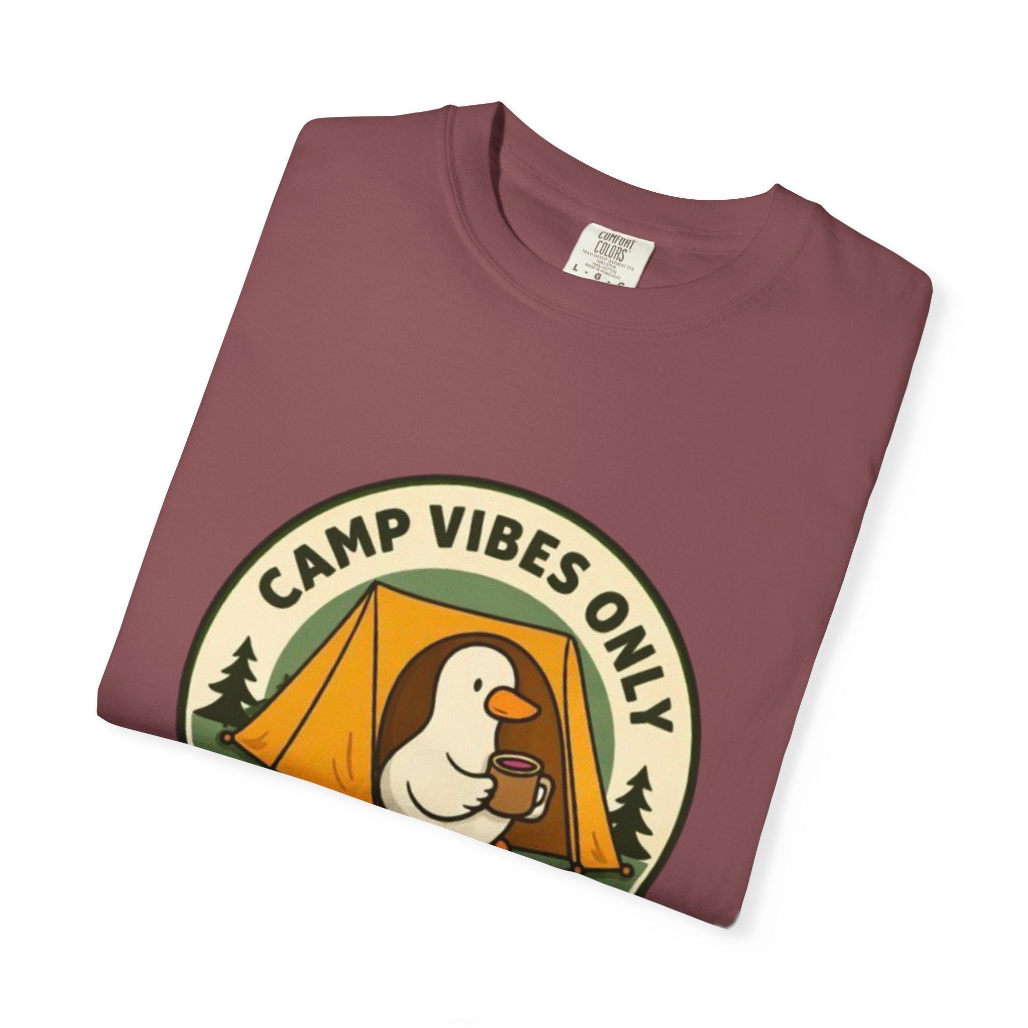 Camp Vibes Only T-Shirt | Cute Duck Camping Graphic Tee