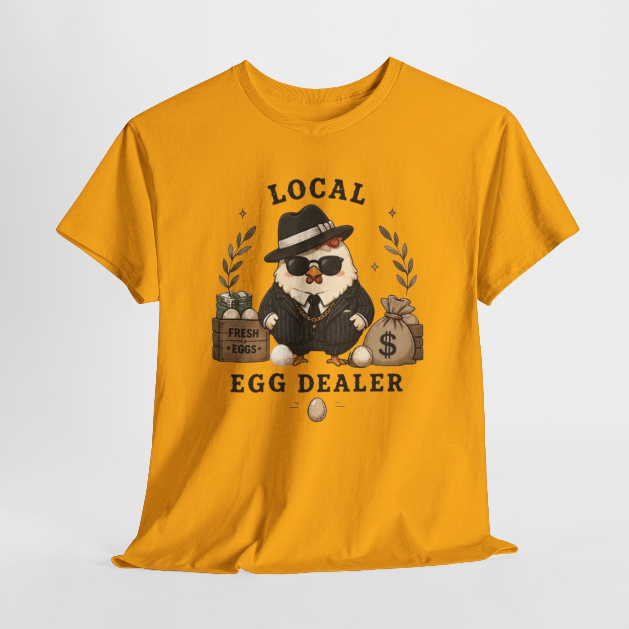 Egg Dealer T-Shirt | Funny Chicken Mobster Graphic Tee