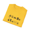 T-Shirt | Minimal Camping Gear Icons Graphic Tee | Camping Kit Tee