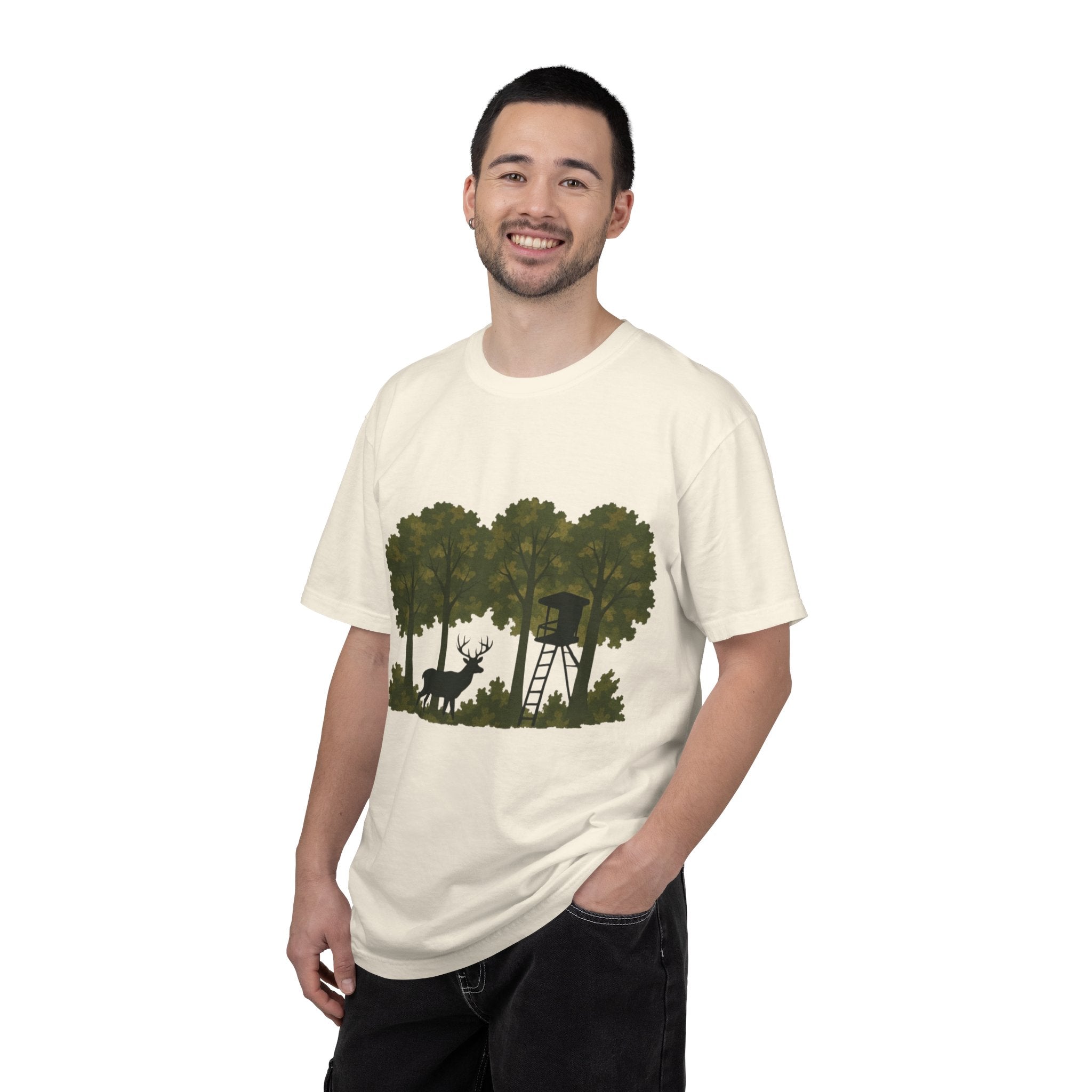 Deer Stand Forest T-Shirt | Hunting Silhouette Tee