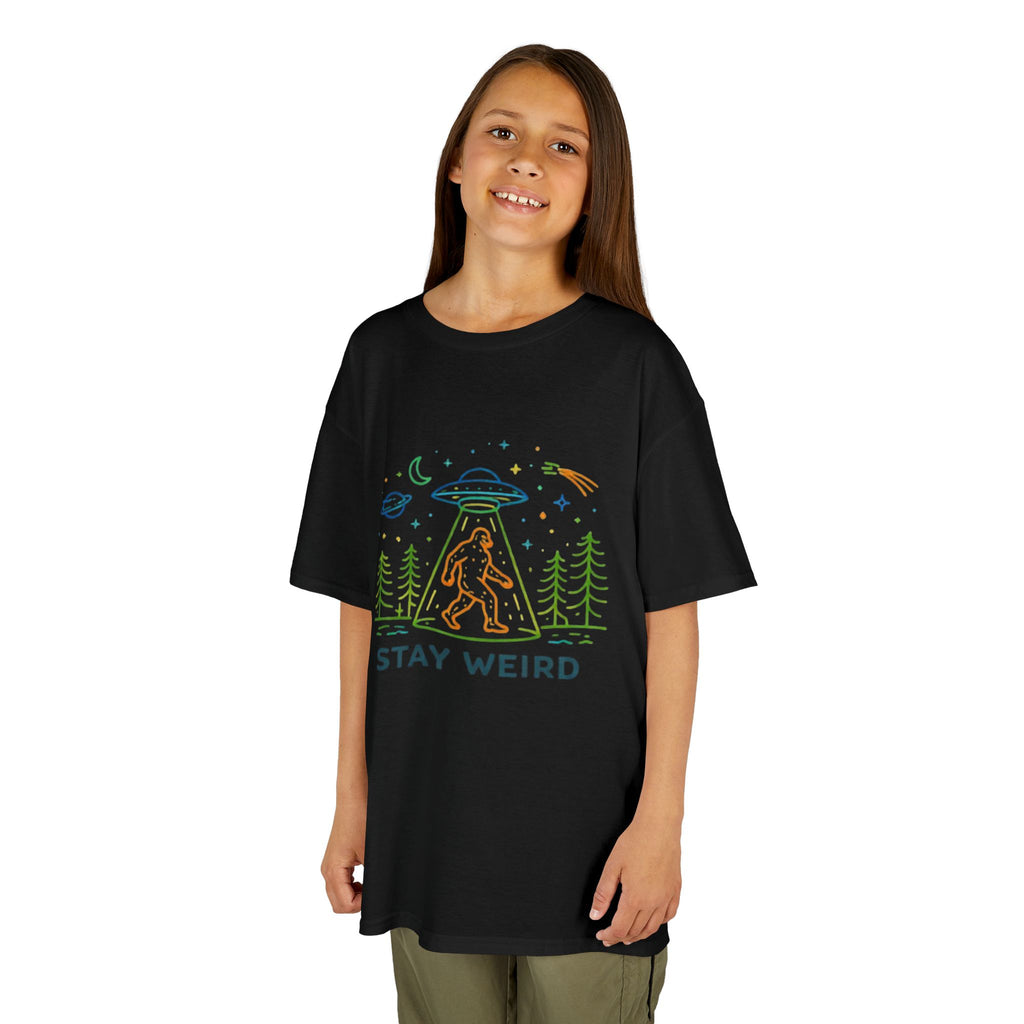 Kids Tee | Stay Weird Alien Bigfoot Graphic T-Shirt