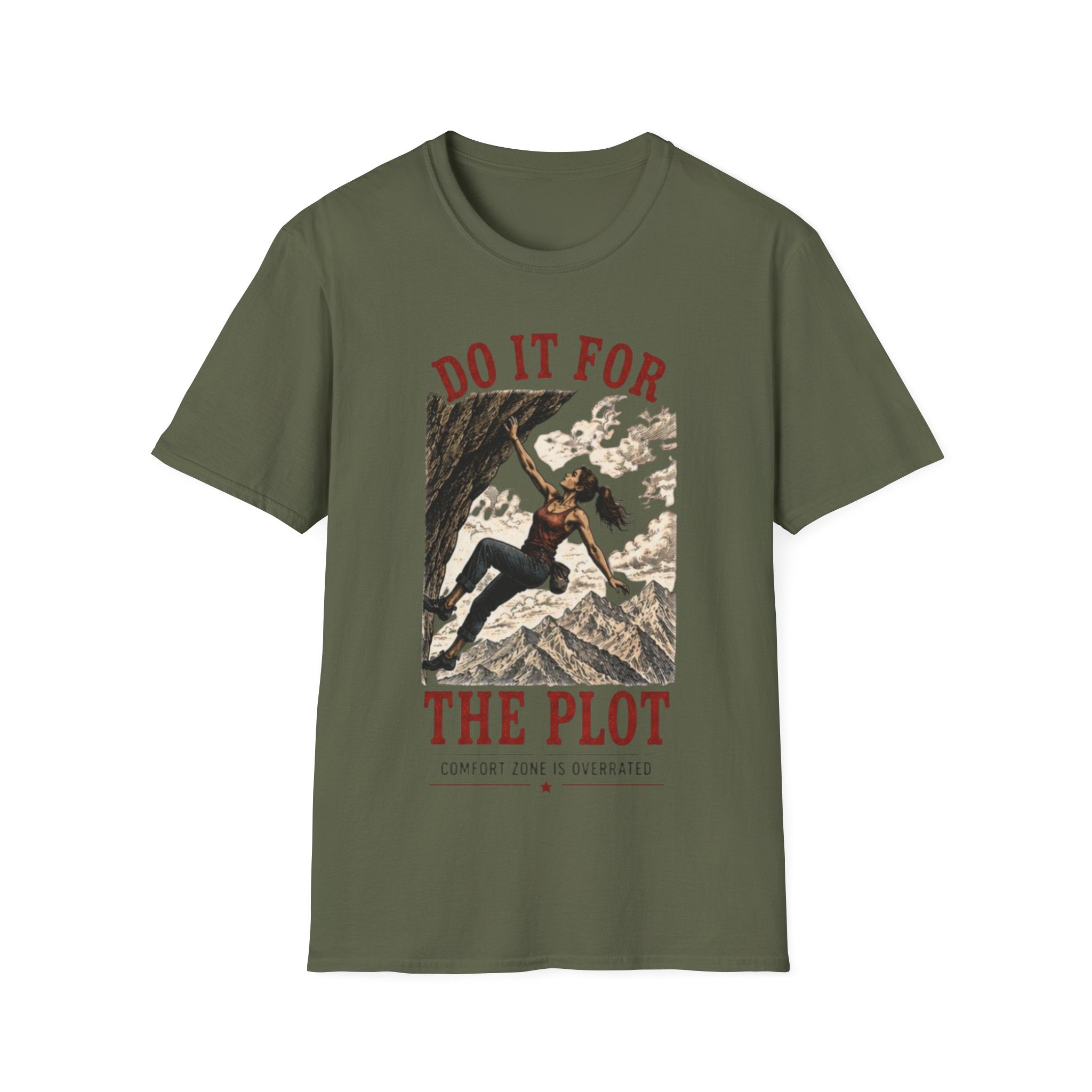 Do It For The Plot Graphic T-Shirt | Adventure Climber Vintage Design