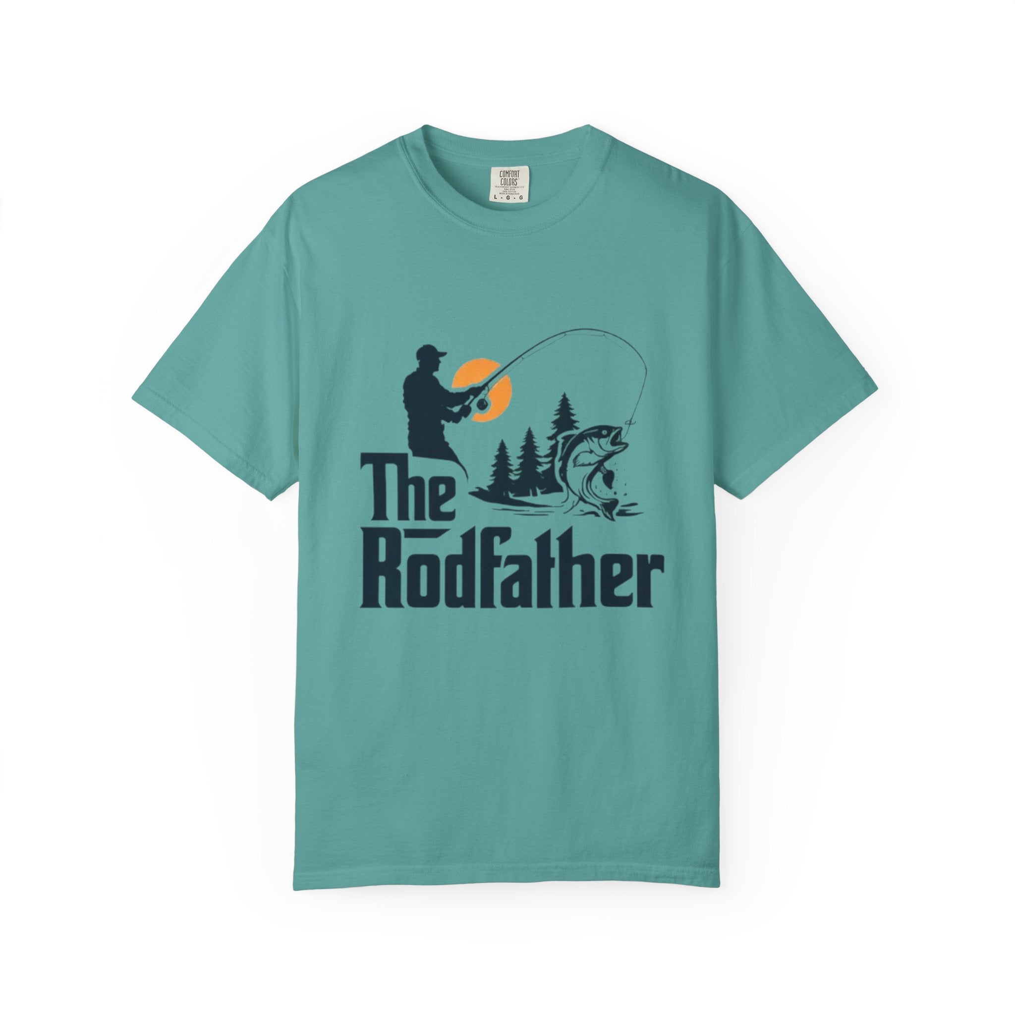 Rodfather fishing silhouette T-Shirt | Fishing tee, bass angler design