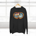 Ski Goggles Graphic Hoodie | Sunset Mountain Ski Fleece Pullover