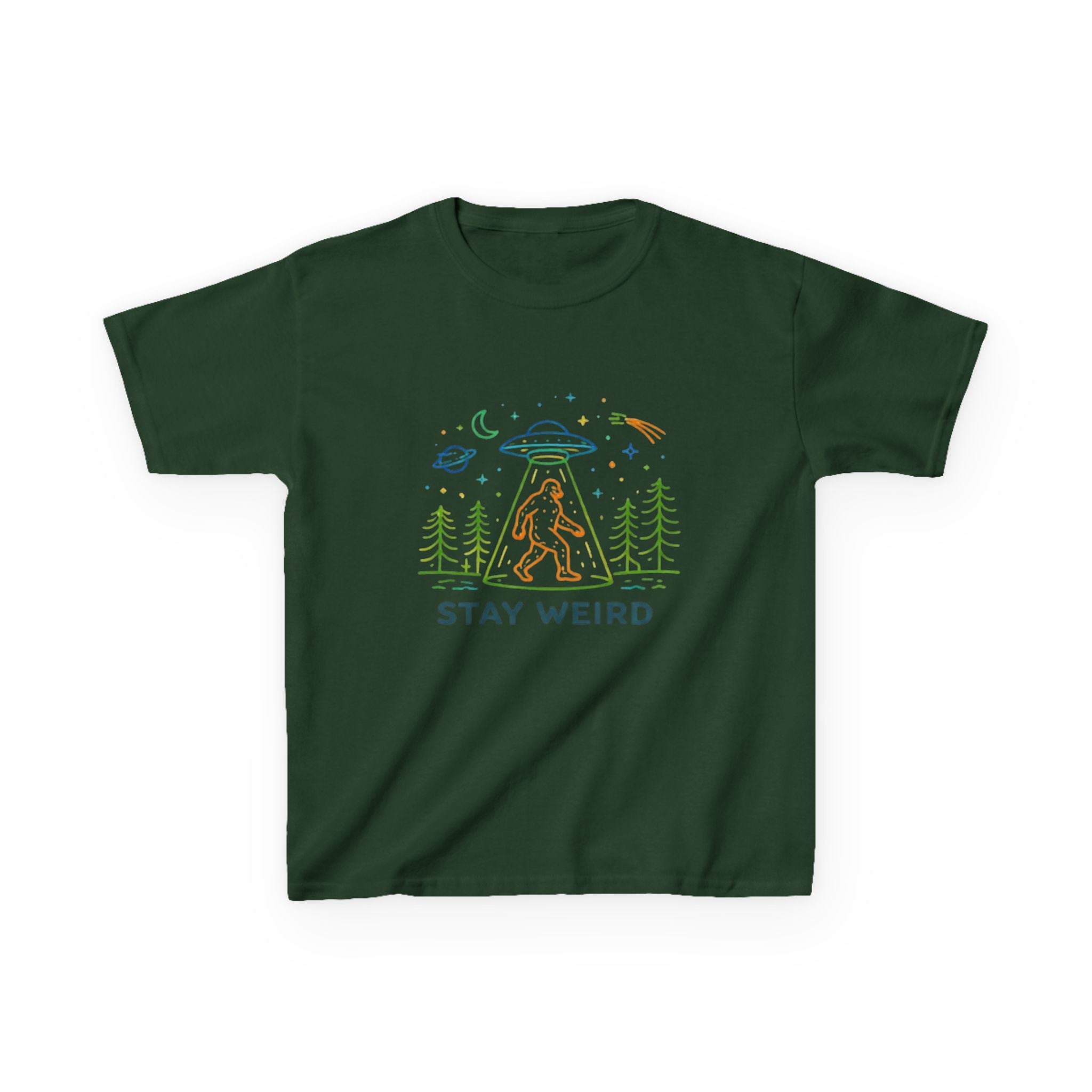 Kids Tee | Stay Weird Alien Bigfoot Graphic T-Shirt