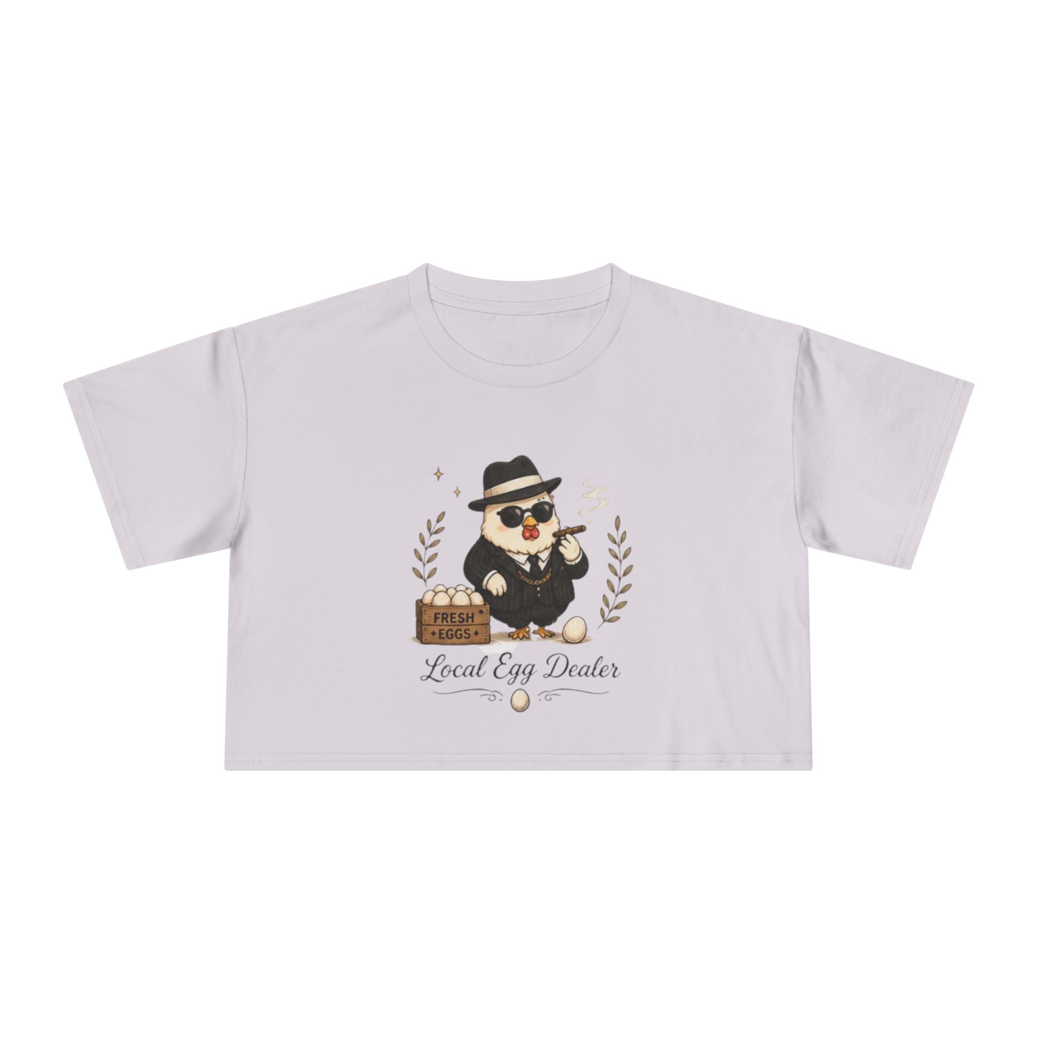 Crop Tee | Local Egg Dealer Cute Chick Graphic Crop Top