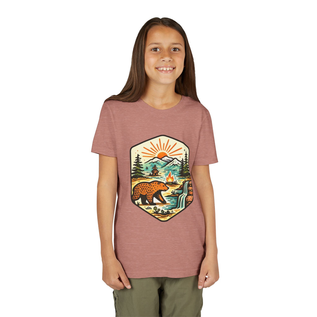 Youth Tee | Bear Camping Adventure Graphic Shirt