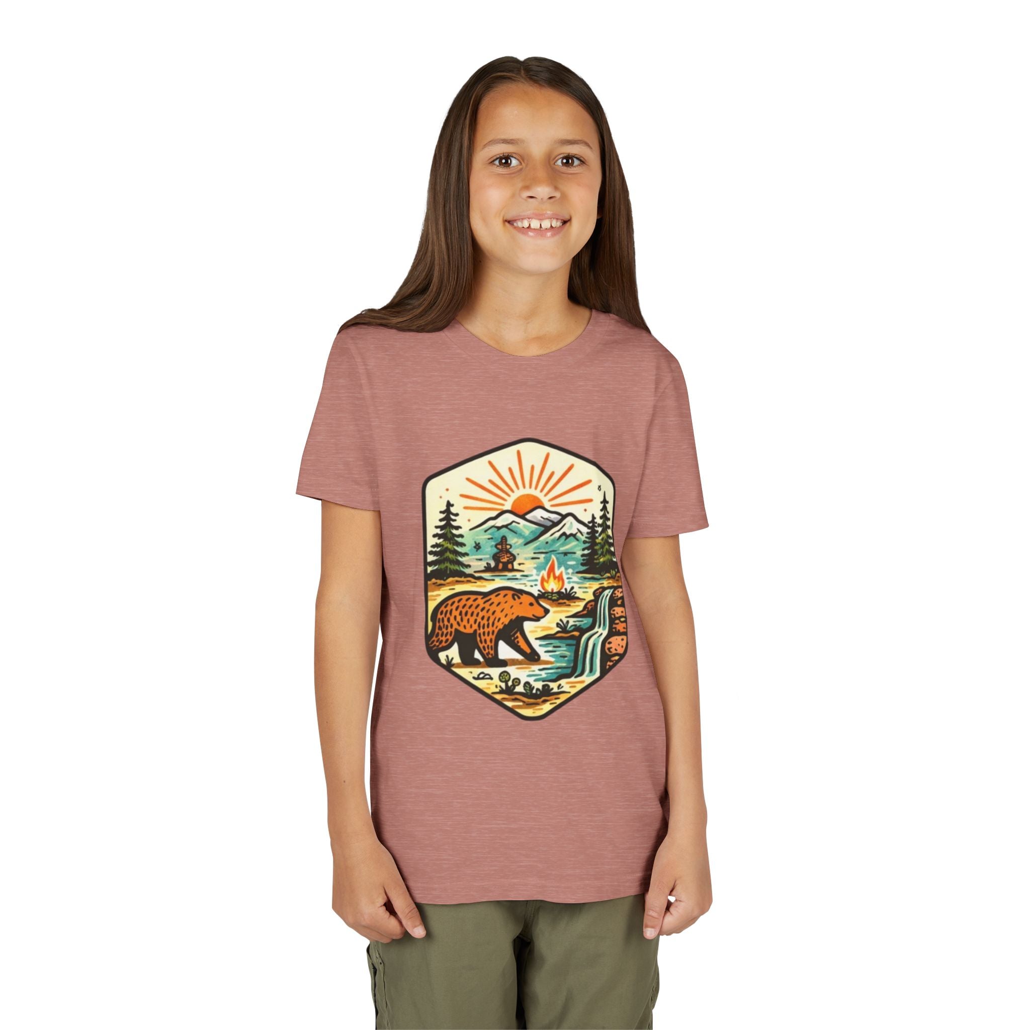Youth Tee | Bear Camping Adventure Graphic Shirt