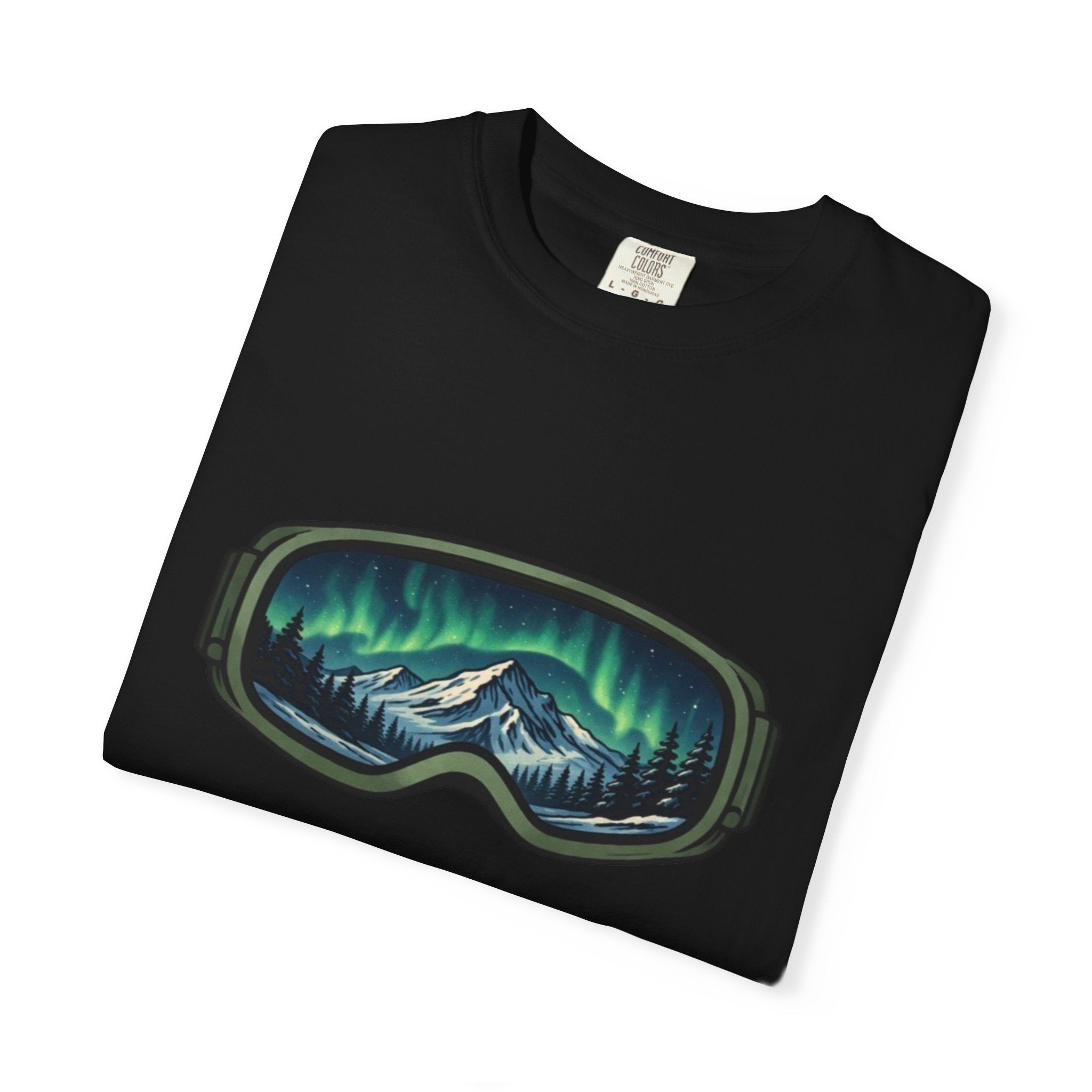 Ski Goggle Northern Lights Mountain T-Shirt