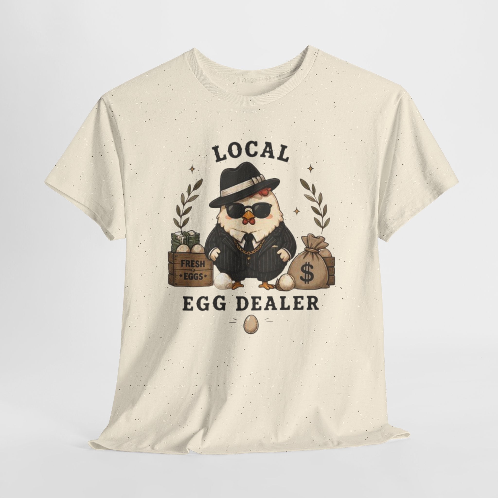 Egg Dealer T-Shirt | Funny Chicken Mobster Graphic Tee